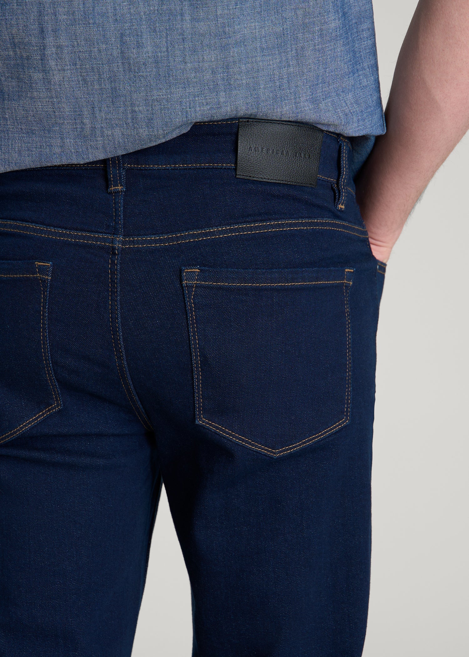 American Tall Online | Dylan Slim Fit Jeans for Tall Men in Deep Indigo Wash