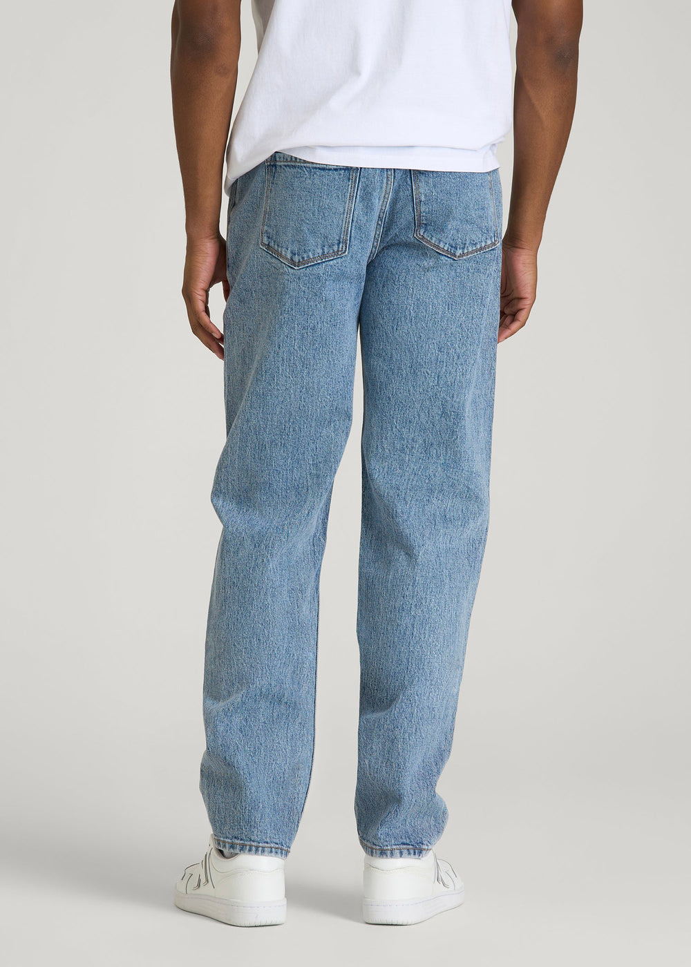 American Tall Outlet | MILO Relaxed Tapered Fit Jeans for Tall Men in Perfect Blue