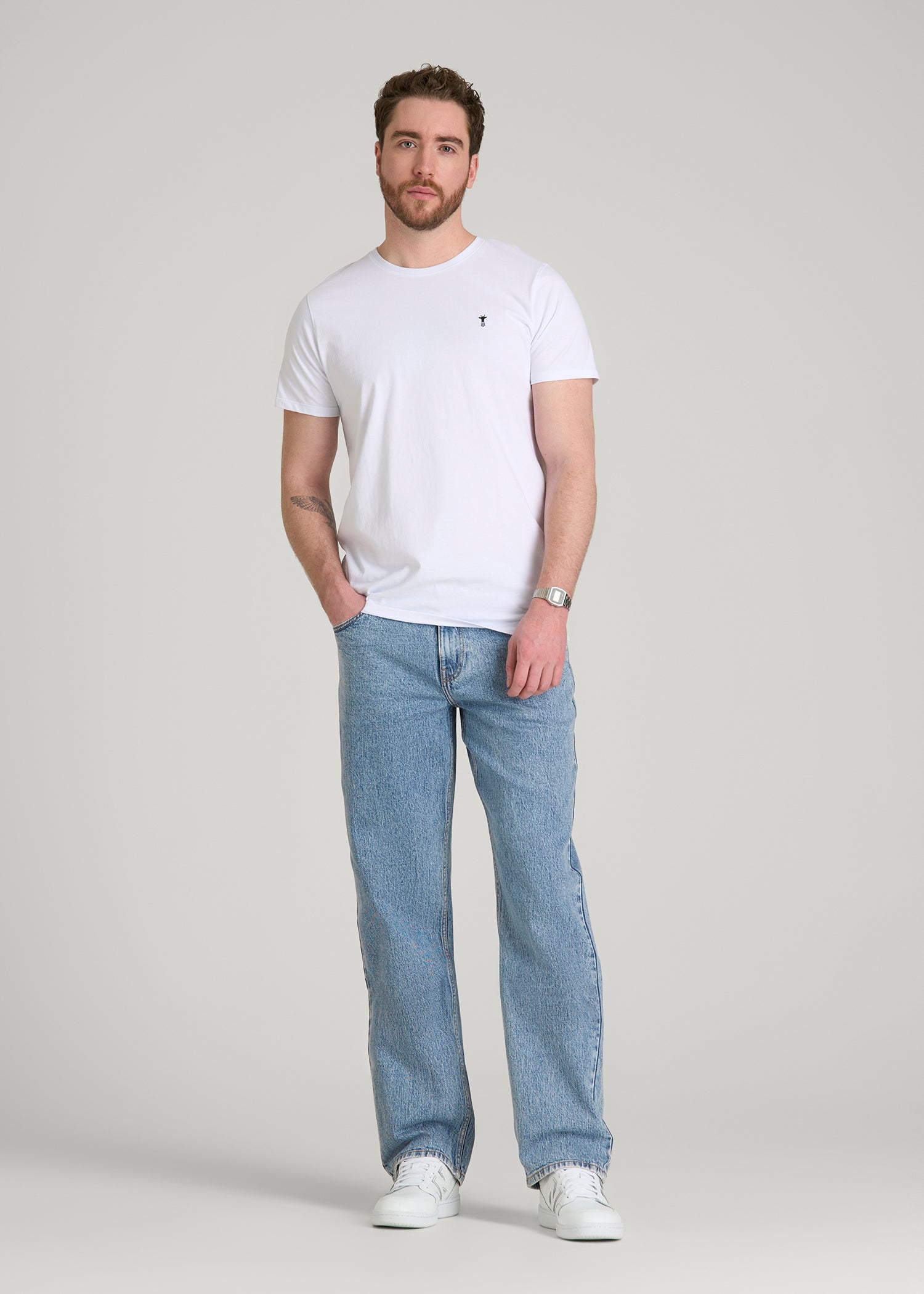 American Tall Sale | Loose Fit Jeans for Tall Men in Perfect Blue