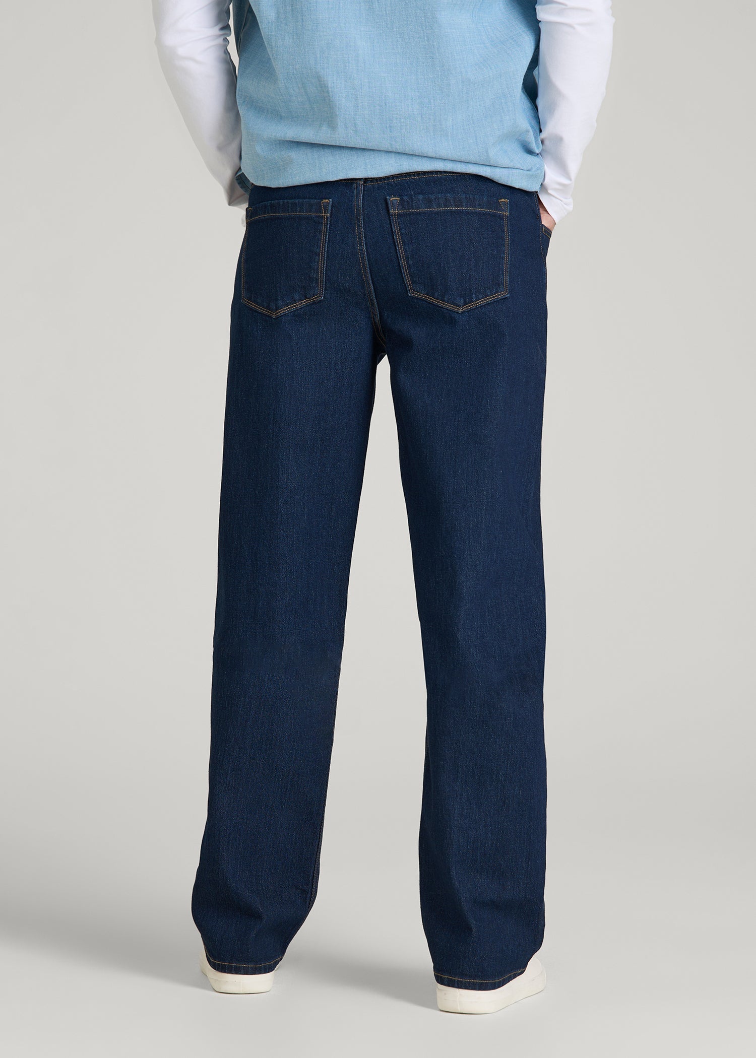 American Tall Outlet | Loose Fit Jeans for Tall Men in Deep Indigo Wash