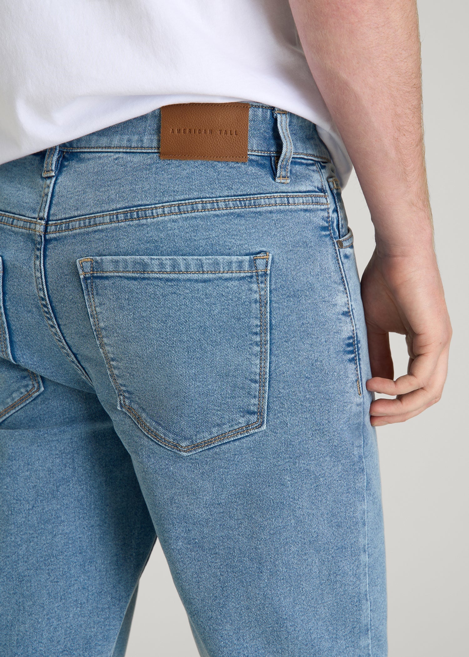American Tall Discount | Carman TAPERED Jeans for Tall Men in Perfect Blue