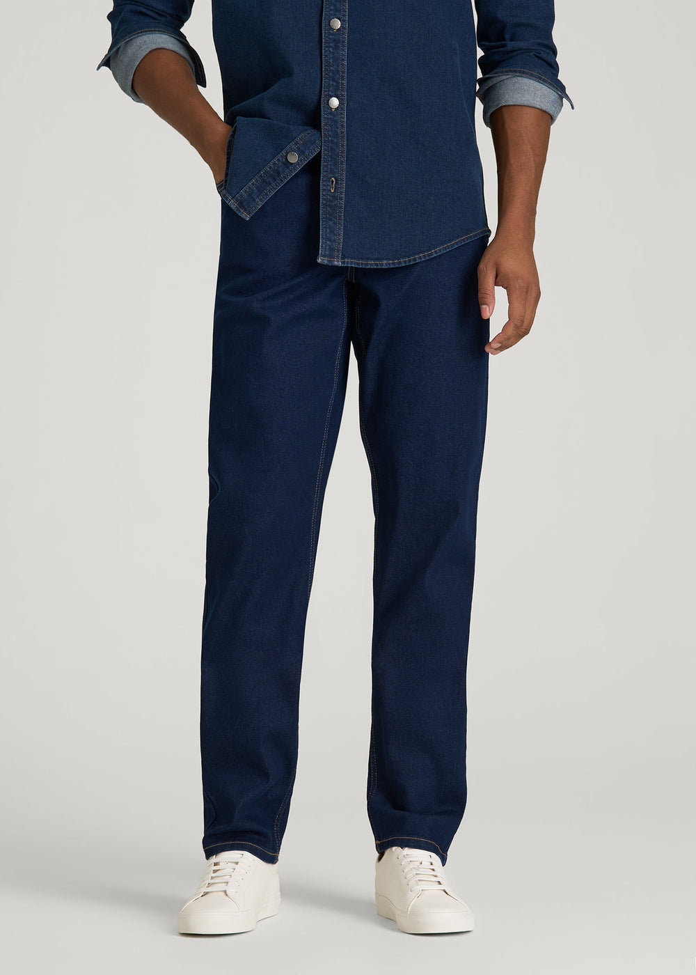 American Tall Online | Carman TAPERED Jeans for Tall Men in Deep Indigo Wash