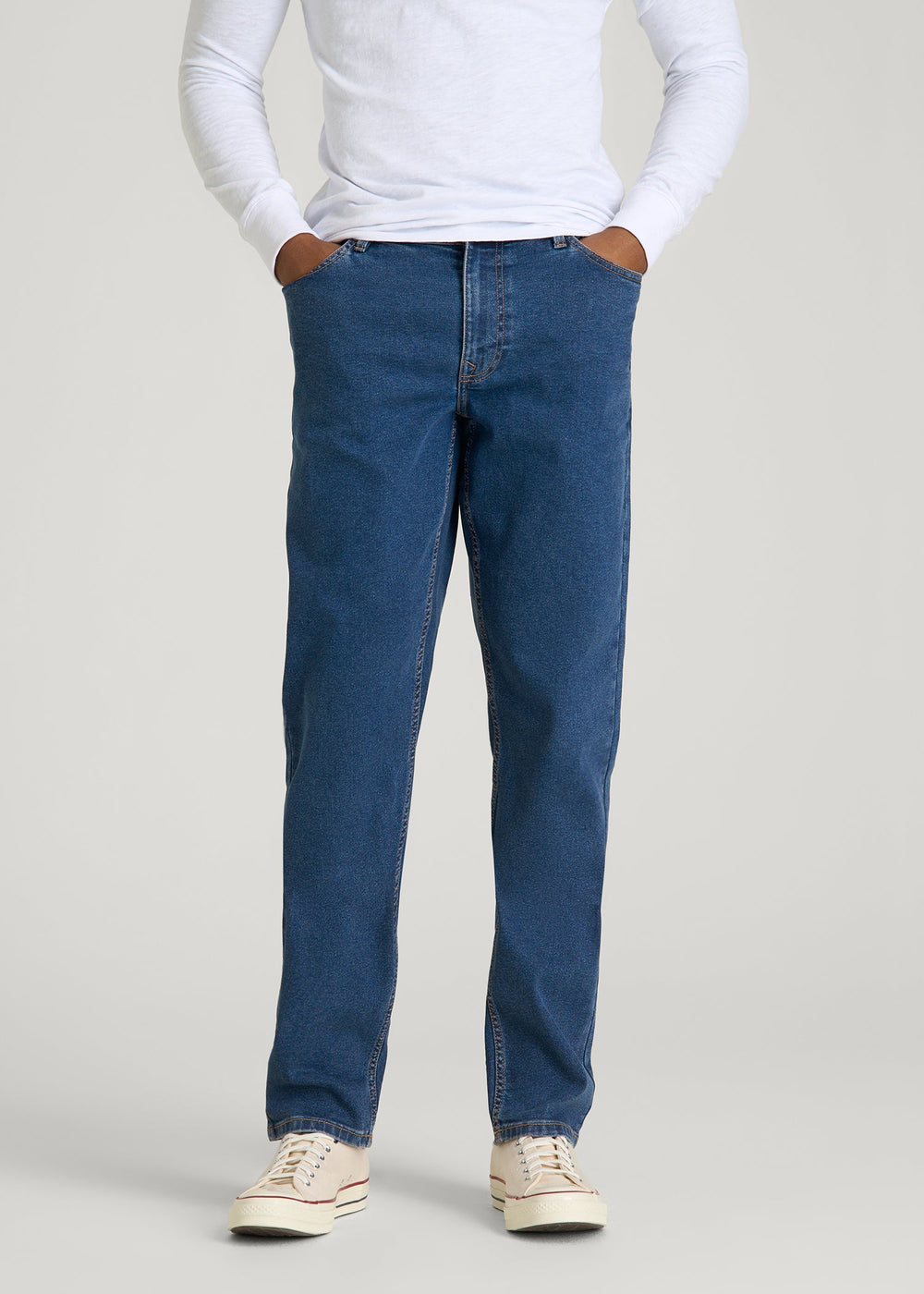 American Tall Sale | Carman TAPERED Jeans for Tall Men in New Colorado Blue