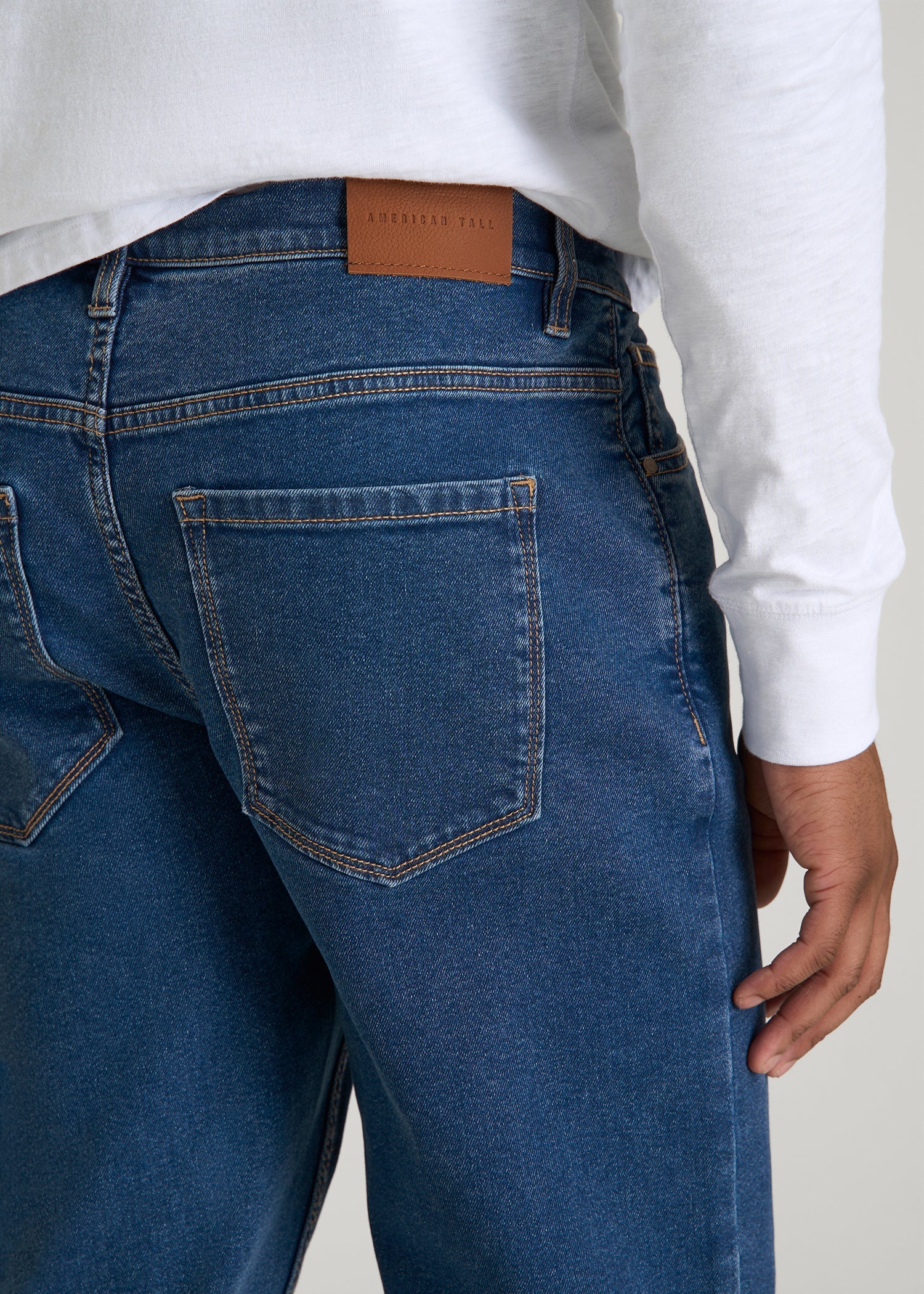 American Tall Sale | Carman TAPERED Jeans for Tall Men in New Colorado Blue