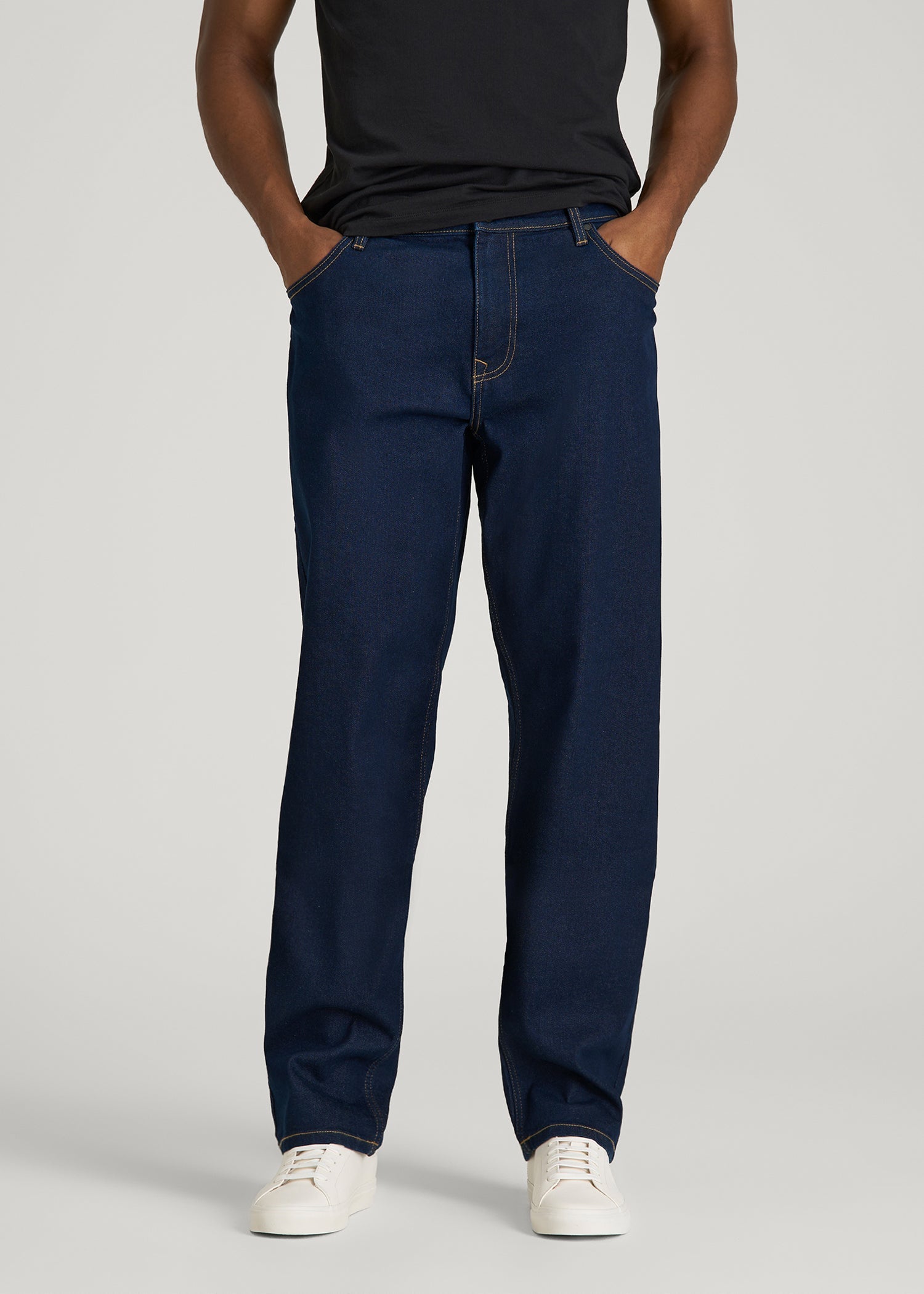 American Tall Outlet | Mason Relaxed Fit Jeans for Tall Men in Deep Indigo Wash