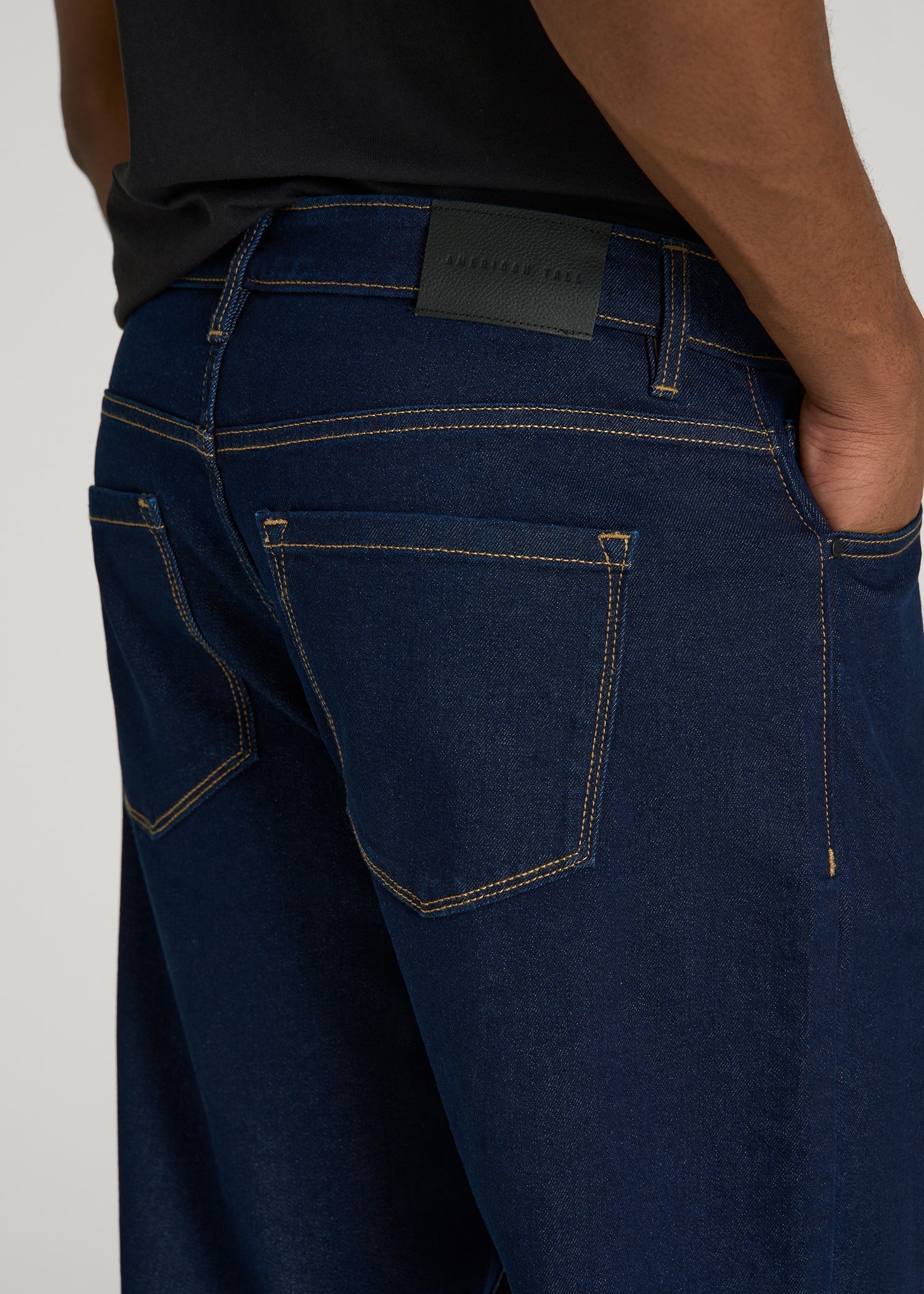 American Tall Outlet | Mason Relaxed Fit Jeans for Tall Men in Deep Indigo Wash