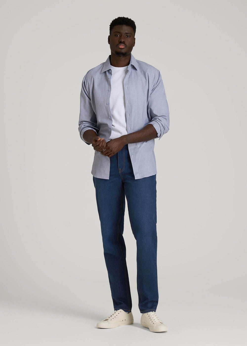 American Tall Online Shop | Milo RELAXED TAPERED FIT Jeans for Tall Men in Midnight Blue Wash