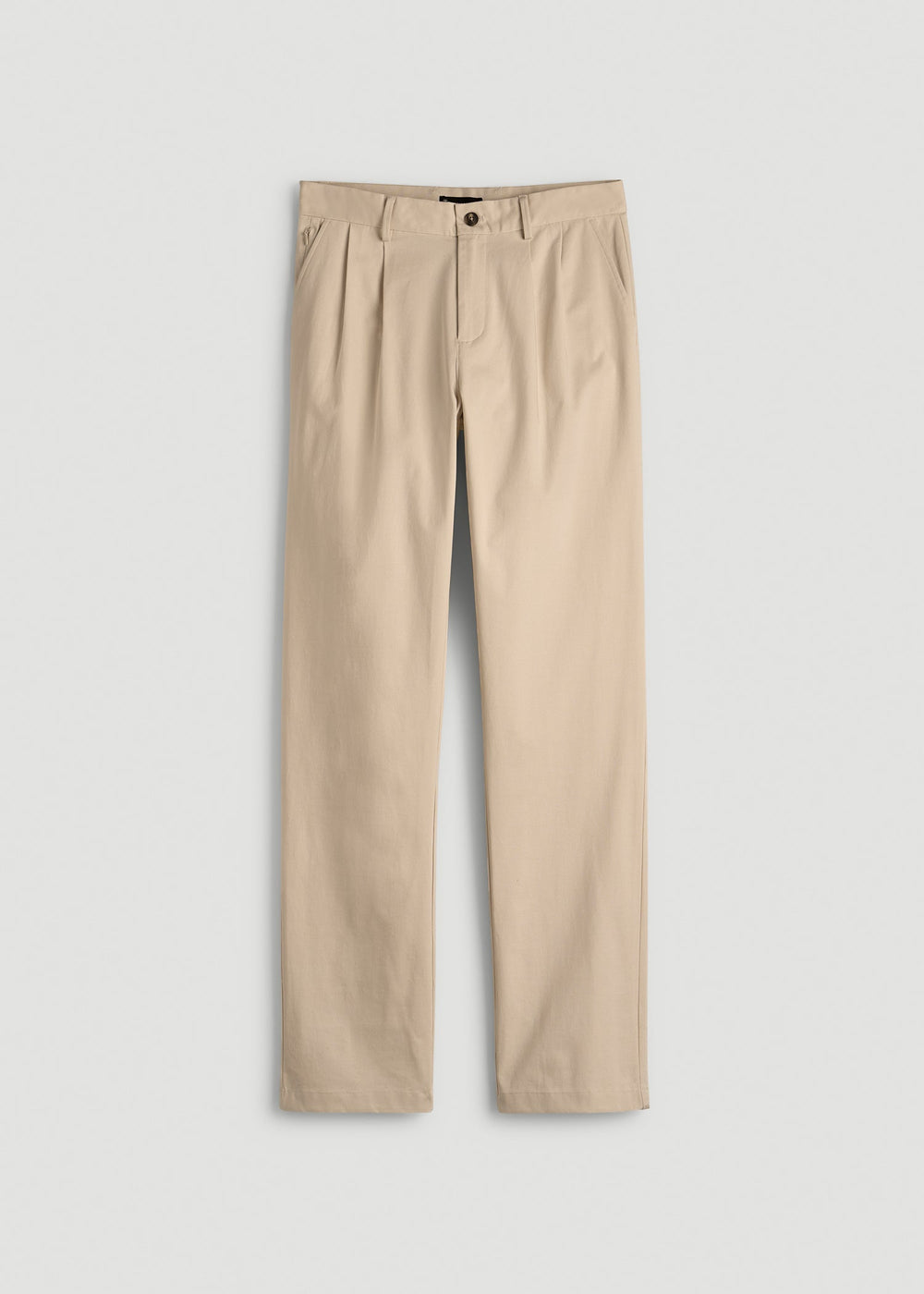 American Tall Online | Stretch Commuter Pleated Chinos for Tall Men in Warm Taupe