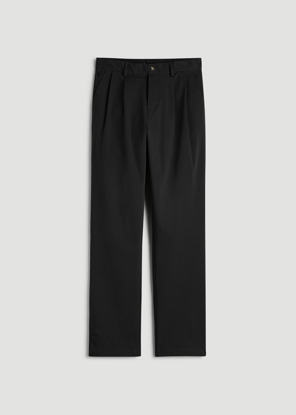American Tall Sale | Stretch Commuter Pleated Chinos for Tall Men in Black