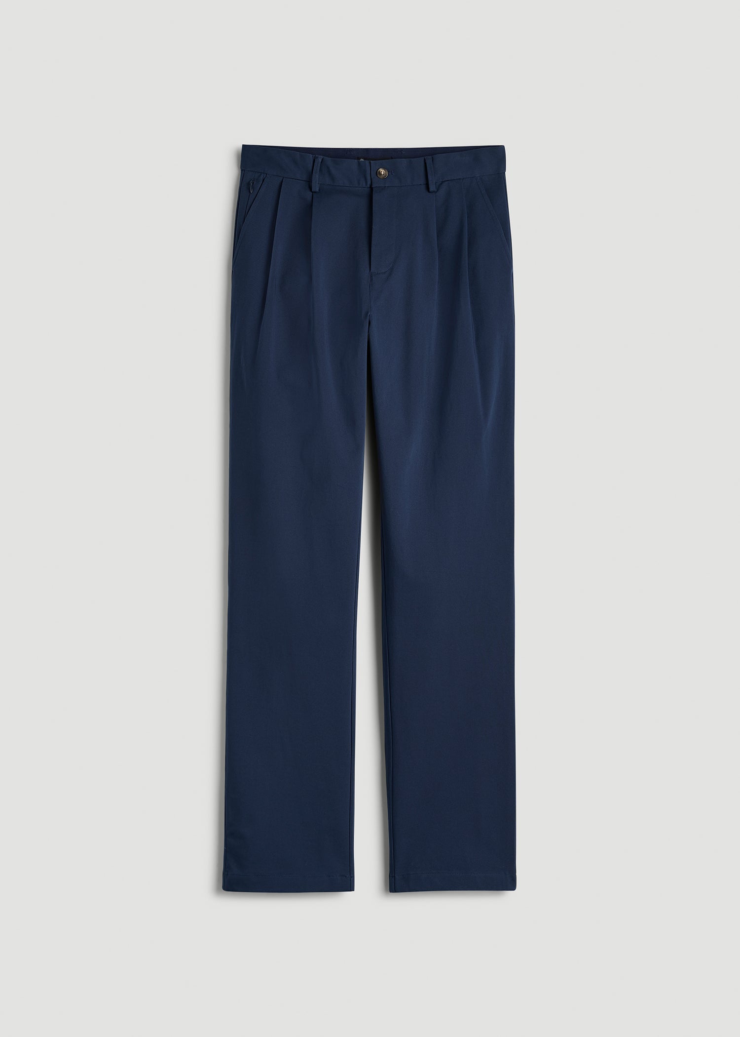 American Tall Outlet | Stretch Commuter Pleated Chinos for Tall Men in Navy Blue