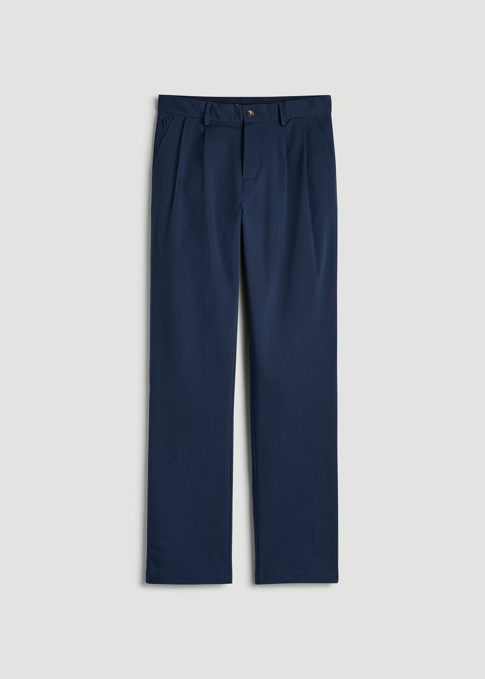 American Tall Outlet | Stretch Commuter Pleated Chinos for Tall Men in Navy Blue