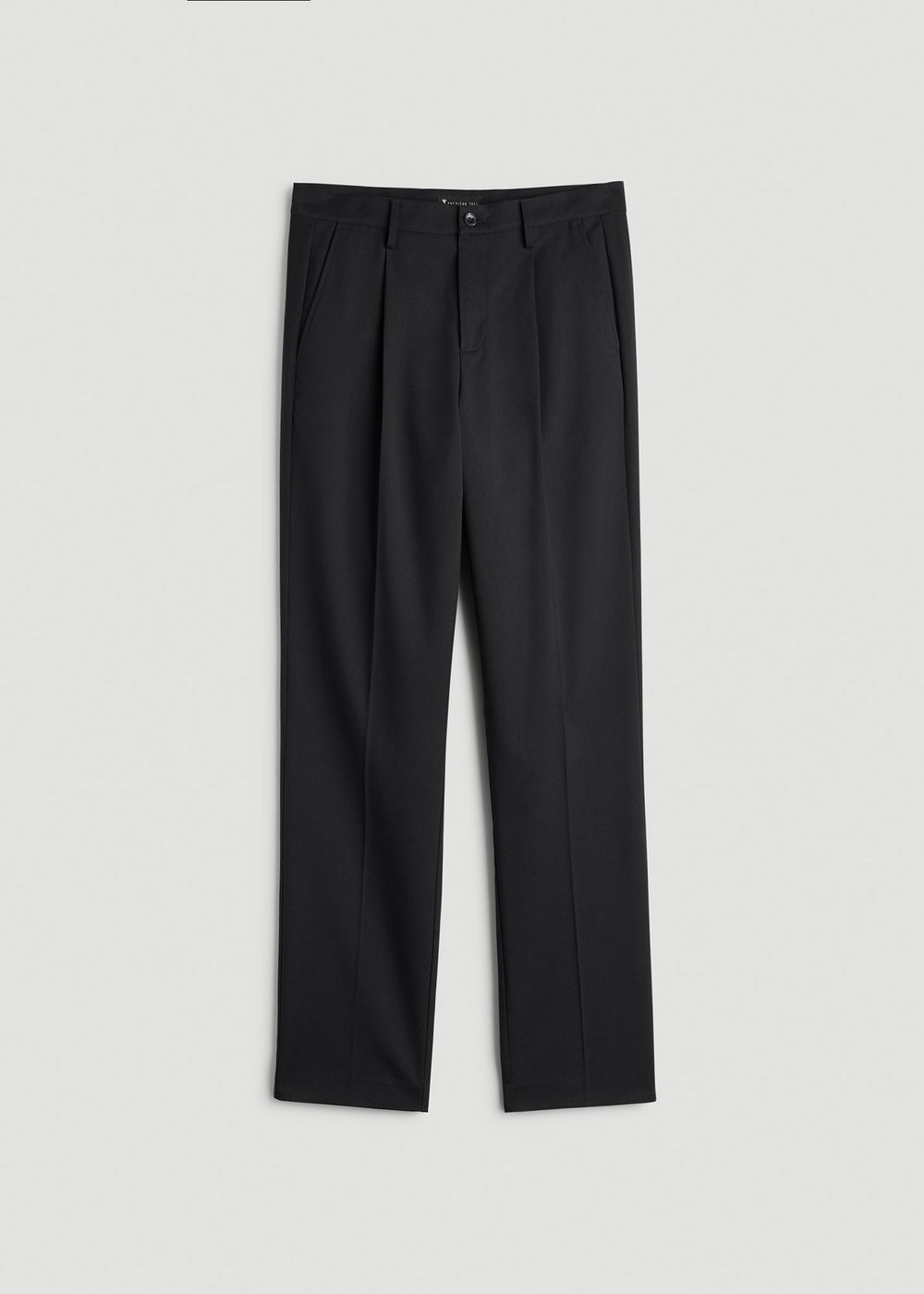 American Tall Sale | Relaxed Pleated Trousers for Tall Men in Black