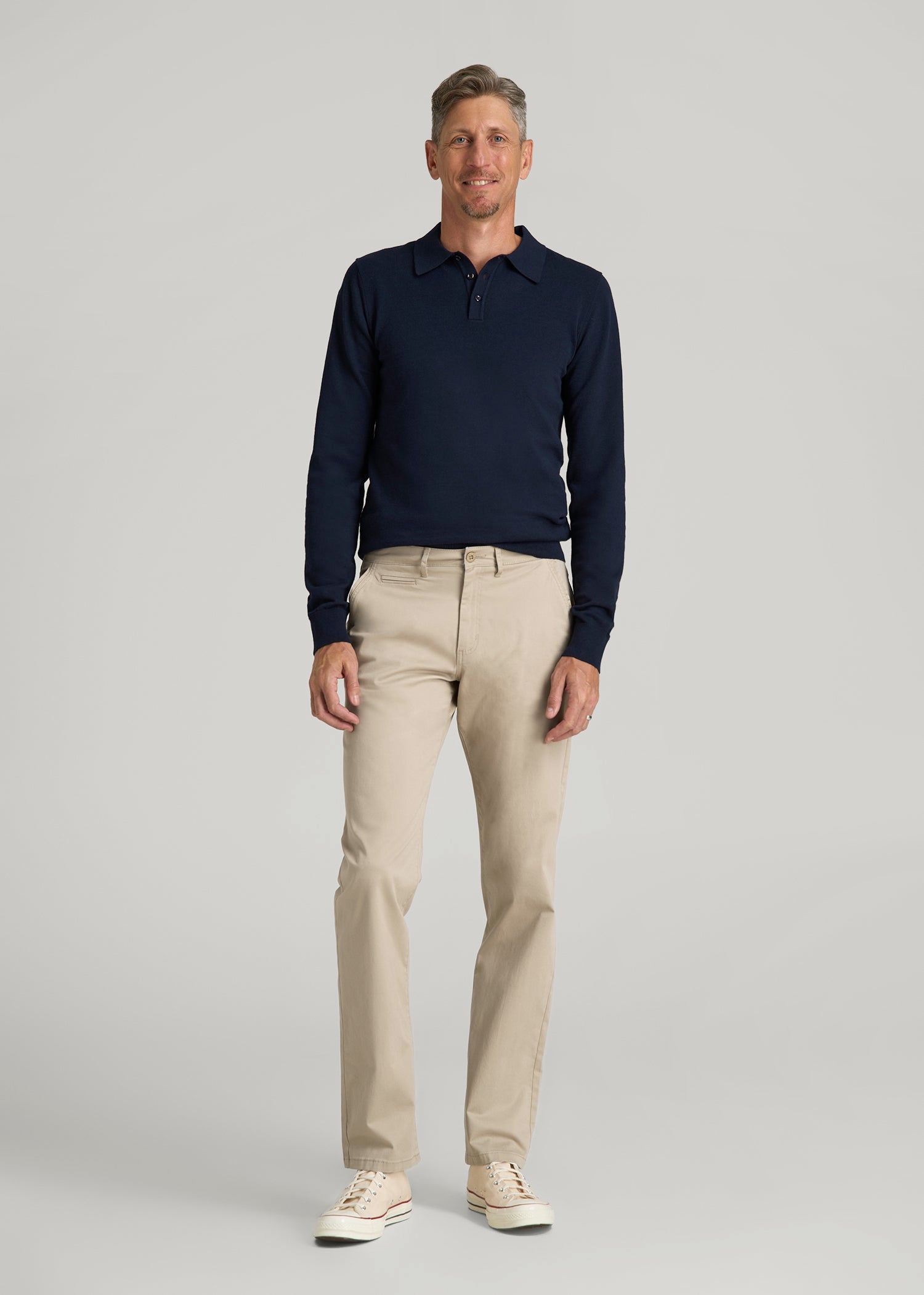 American Tall Outlet | J1 STRAIGHT Leg Chinos for Tall Men in Desert Khaki