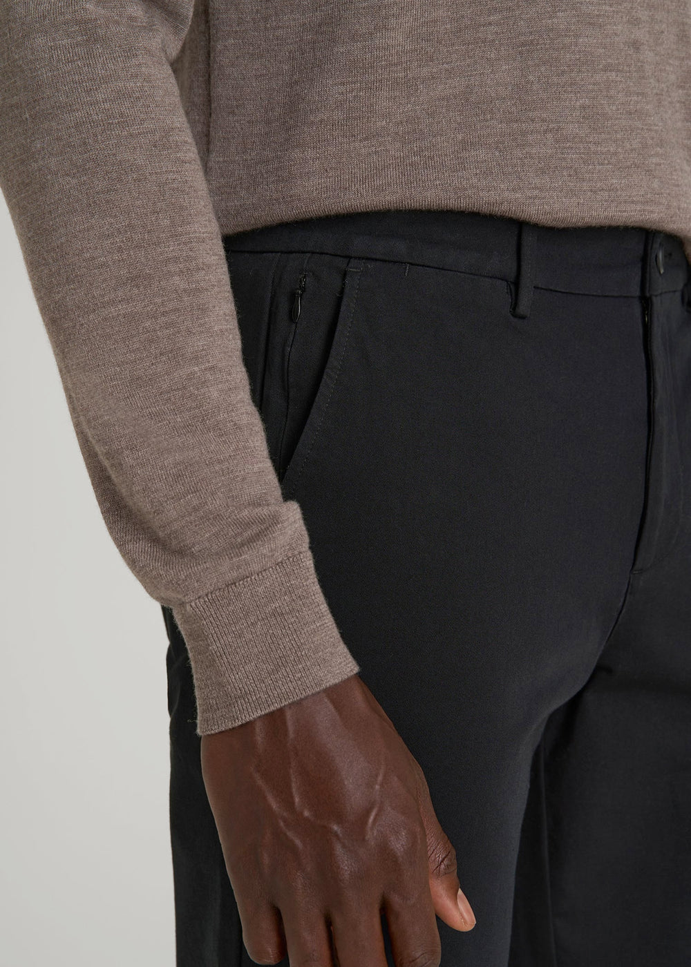 American Tall For Sale | 4 Way Stretch Commuter TAPERED Chino Pants for Tall Men in Black