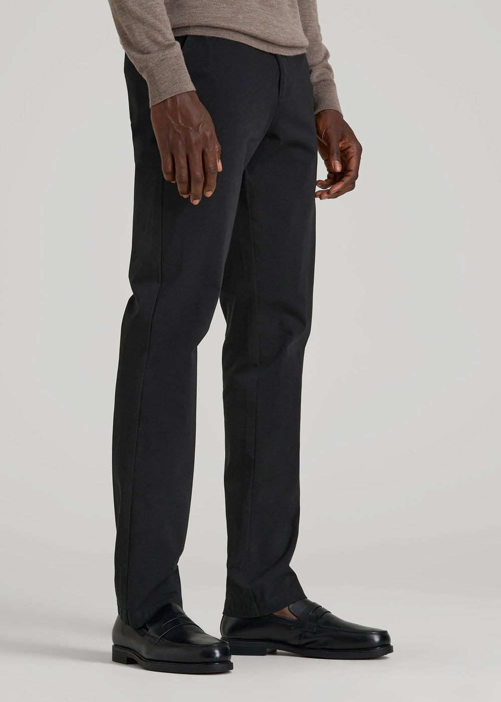 American Tall For Sale | 4 Way Stretch Commuter TAPERED Chino Pants for Tall Men in Black