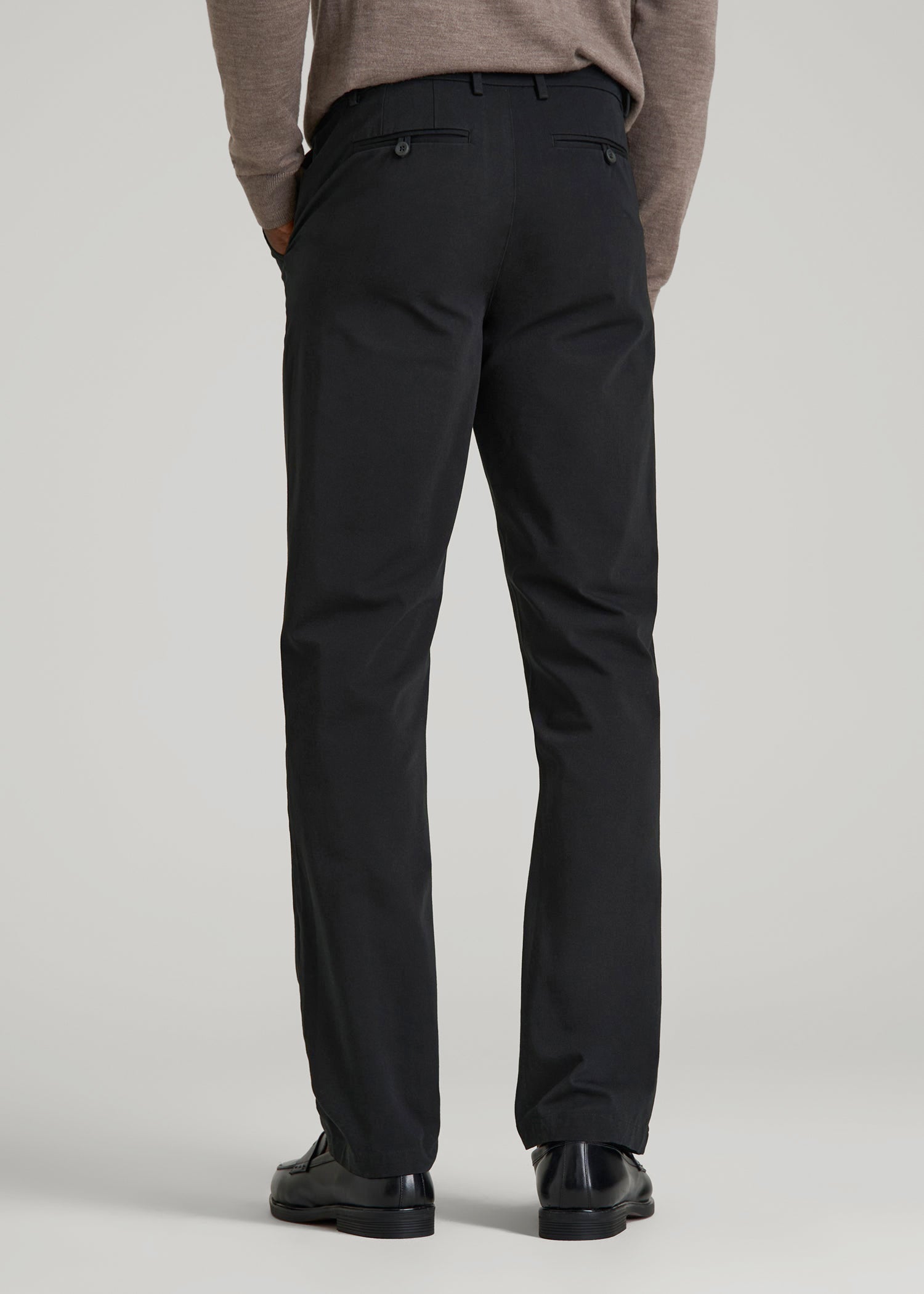 American Tall For Sale | 4 Way Stretch Commuter TAPERED Chino Pants for Tall Men in Black