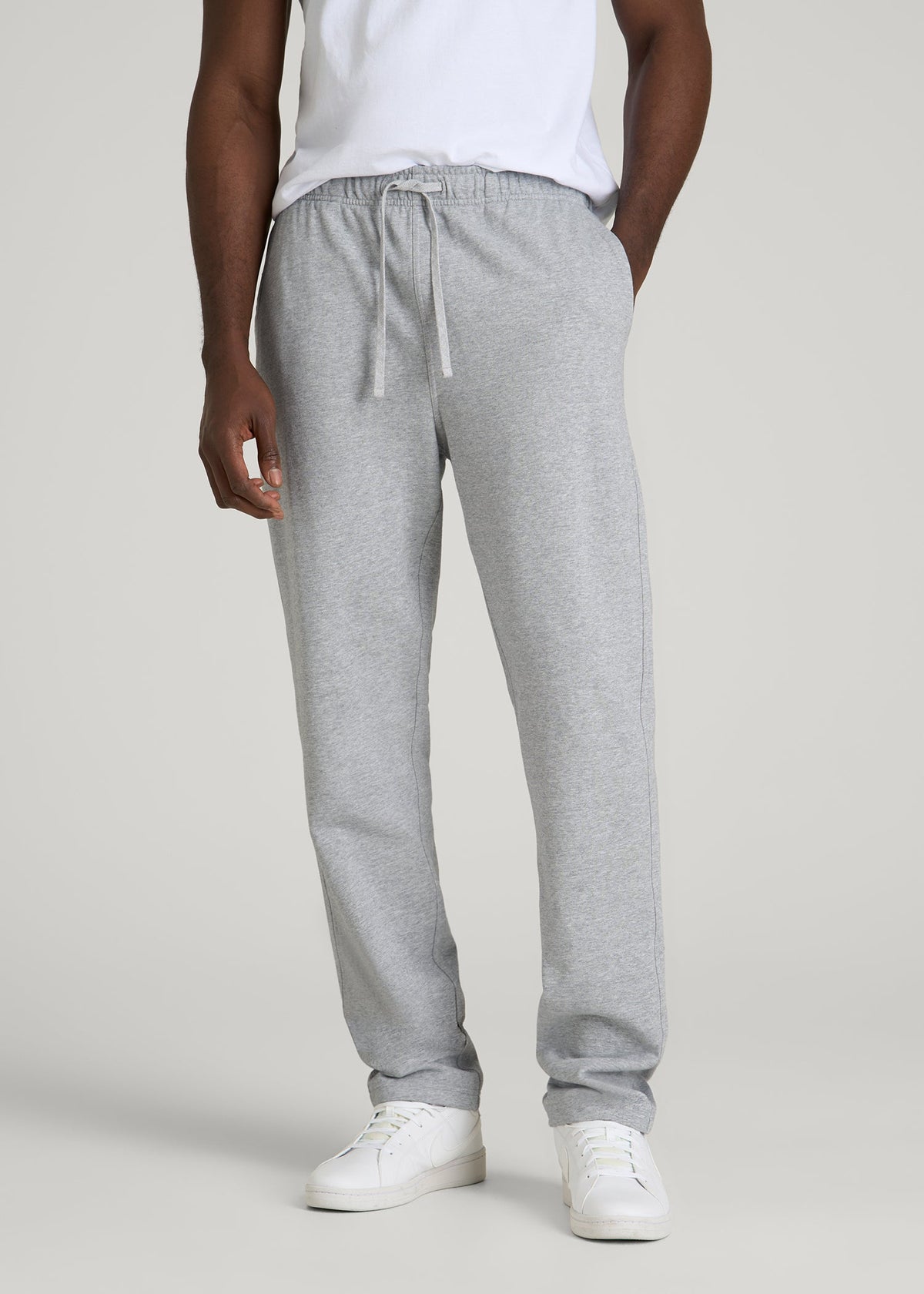 American Tall Online | Everyday French Terry Straight Leg Sweatpants for Tall Men in Grey Mix