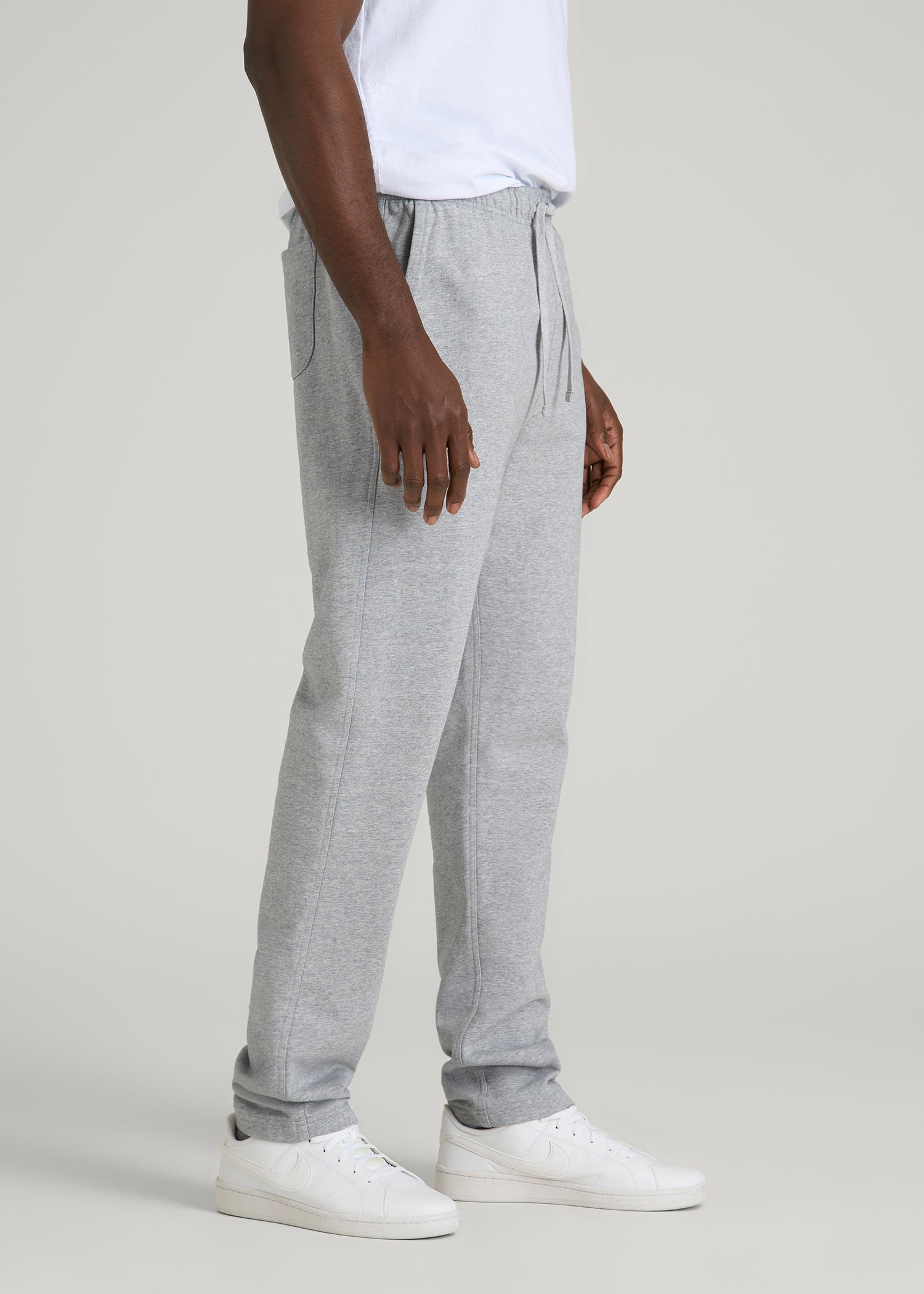 American Tall Online | Everyday French Terry Straight Leg Sweatpants for Tall Men in Grey Mix