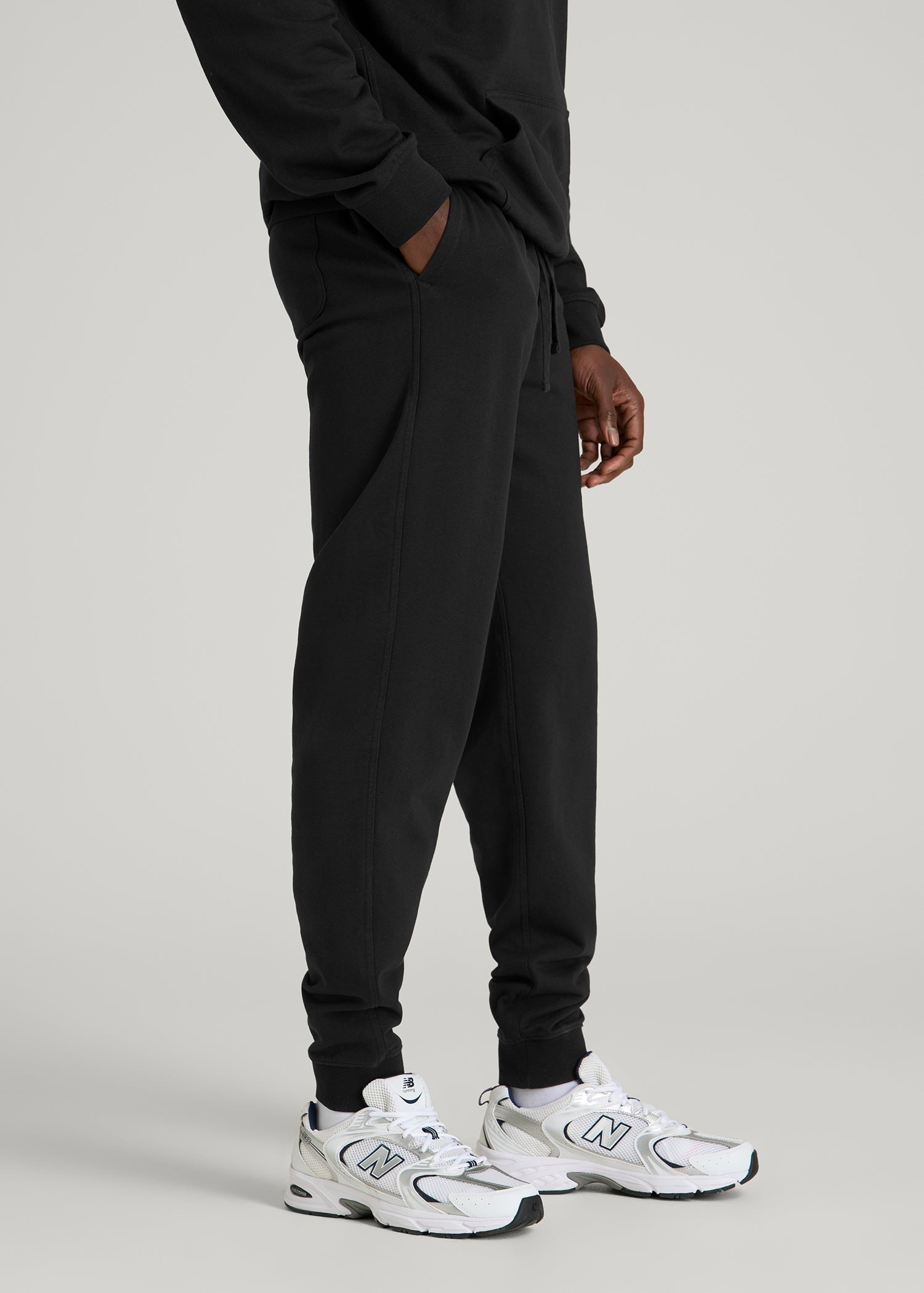 American Tall Sale | Everyday French Terry Jogger for Tall Men in Black