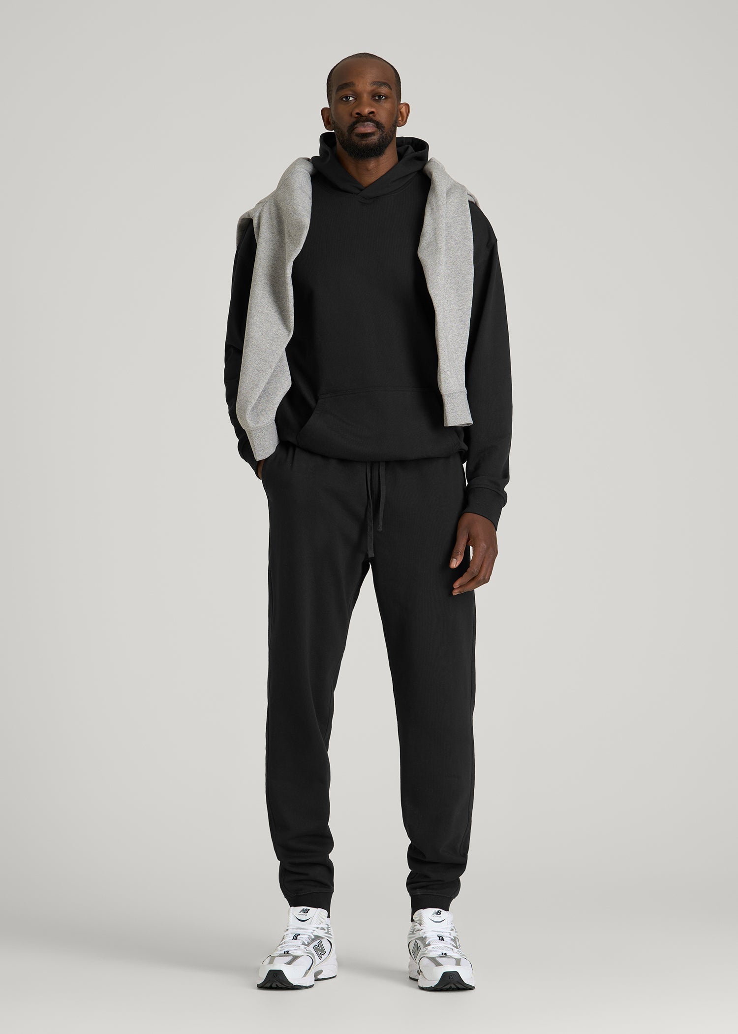American Tall Sale | Everyday French Terry Jogger for Tall Men in Black