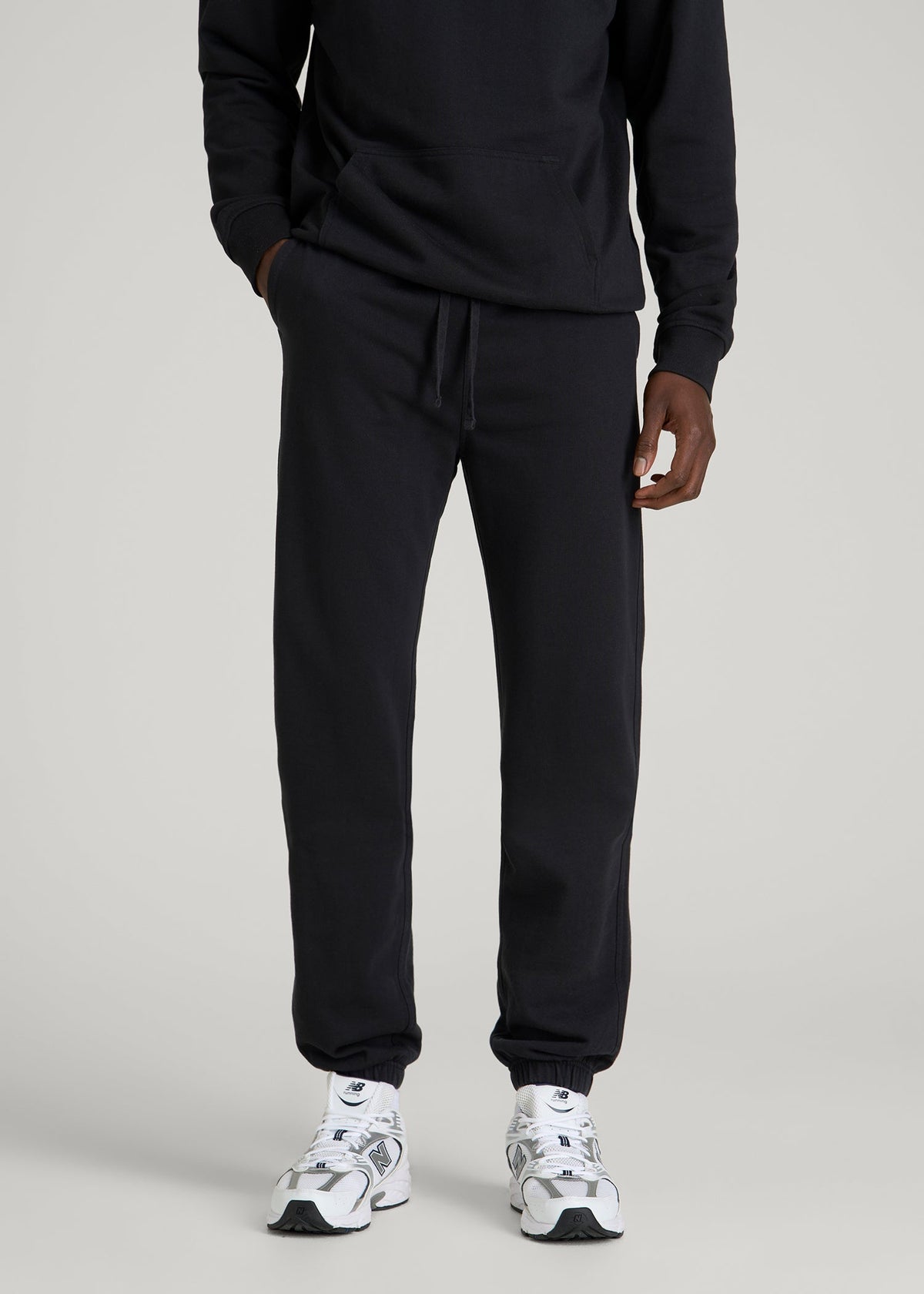 American Tall For Sale | Everyday French Terry Cinched Bottom Sweatpants for Tall Men in Black