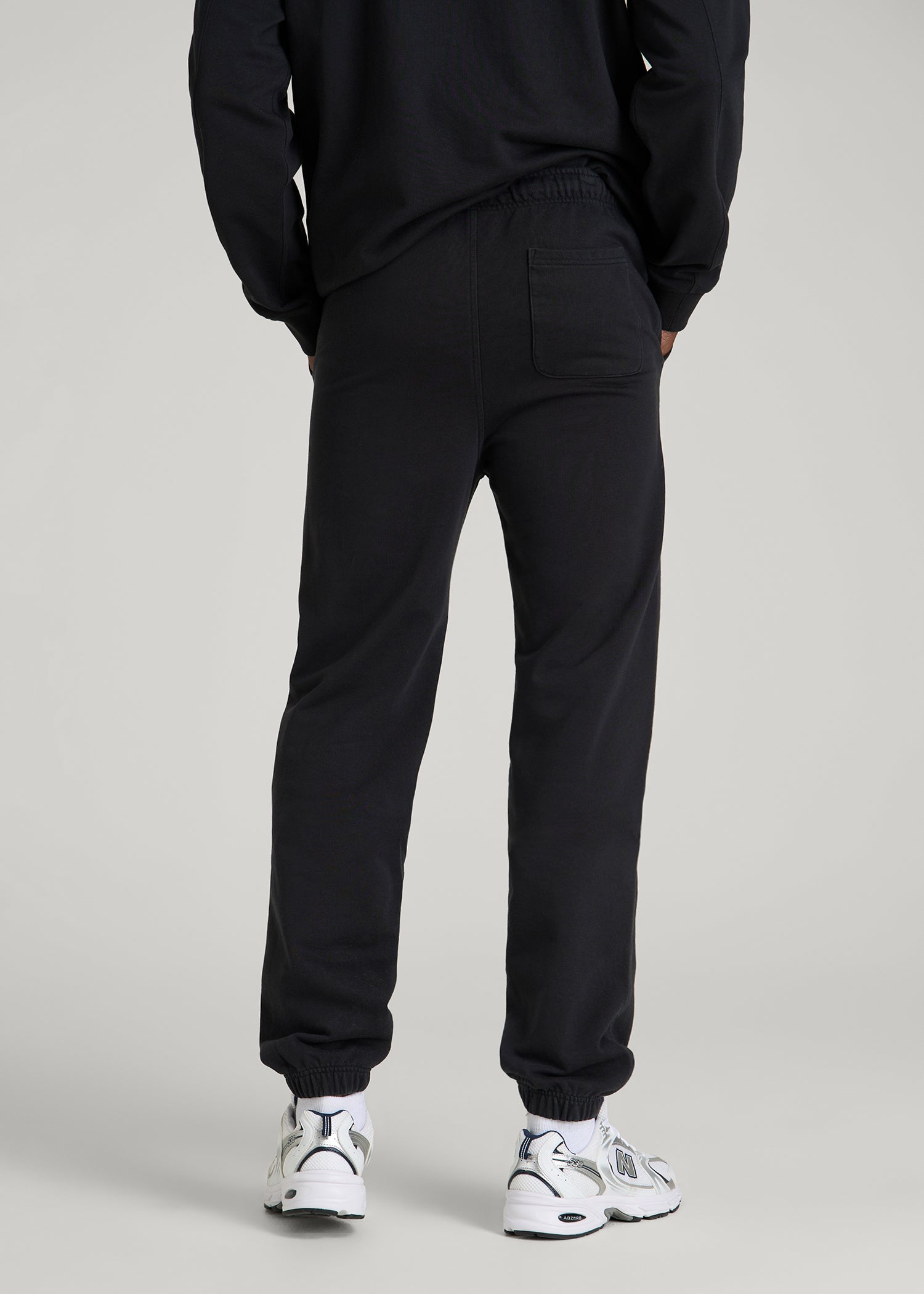 American Tall For Sale | Everyday French Terry Cinched Bottom Sweatpants for Tall Men in Black