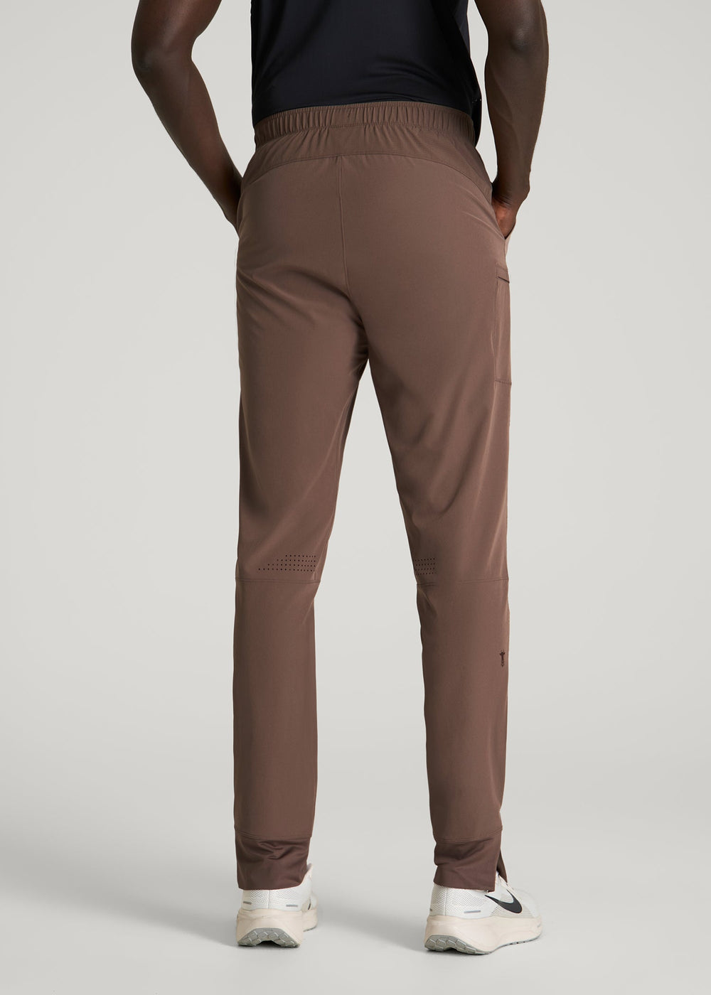 American Tall Online Shop | Featherweight Perforated Training Joggers for Tall Men in Coffee Quartz