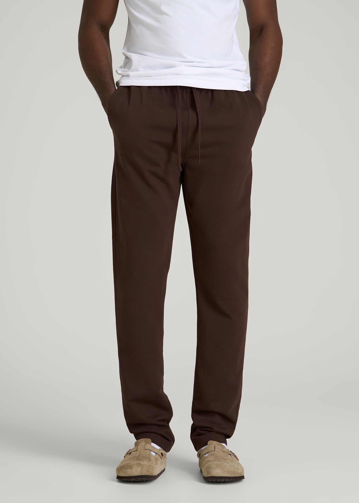 American Tall Discount | Everyday French Terry Straight Leg Sweatpants for Tall Men in Espresso