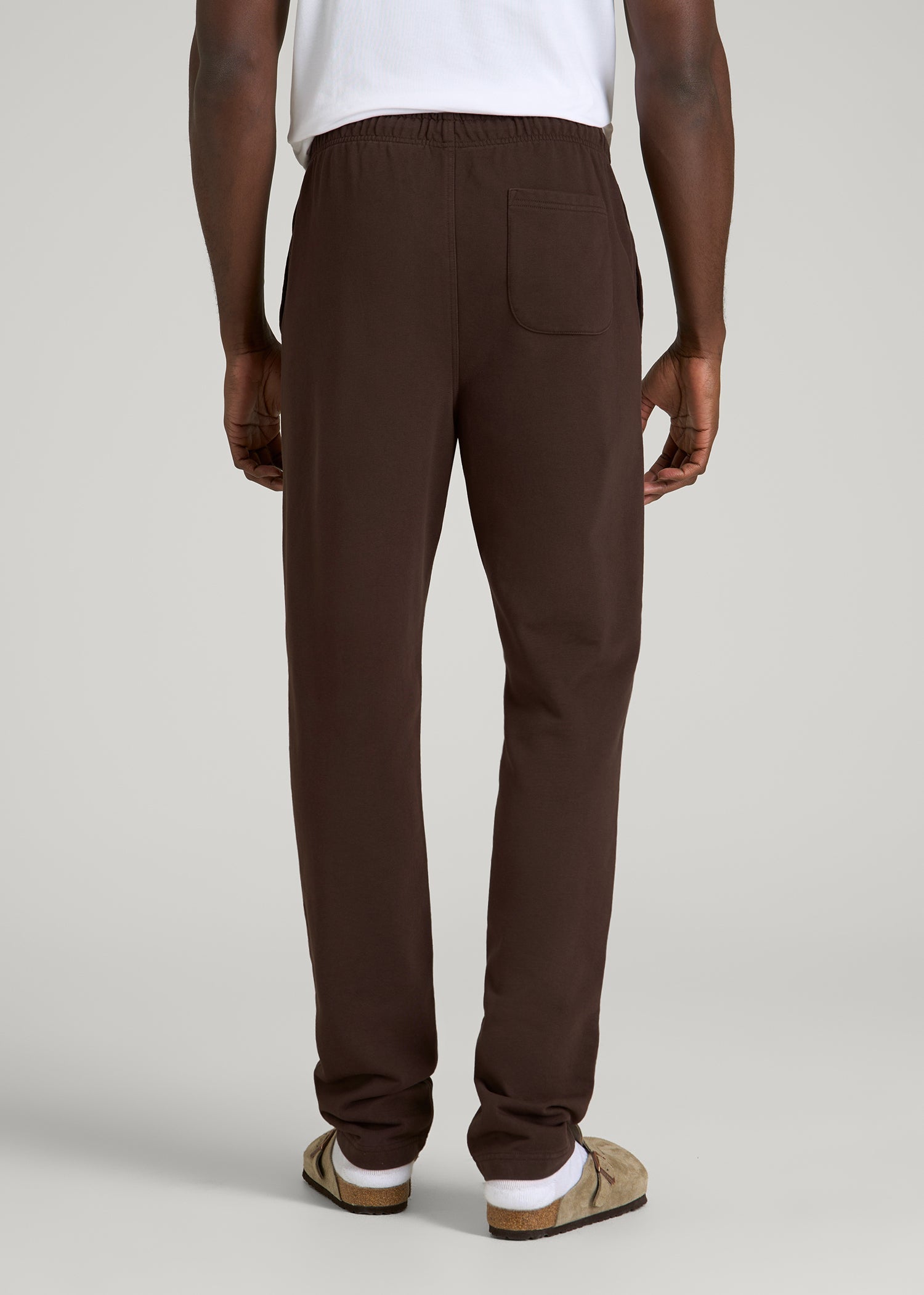 American Tall Discount | Everyday French Terry Straight Leg Sweatpants for Tall Men in Espresso
