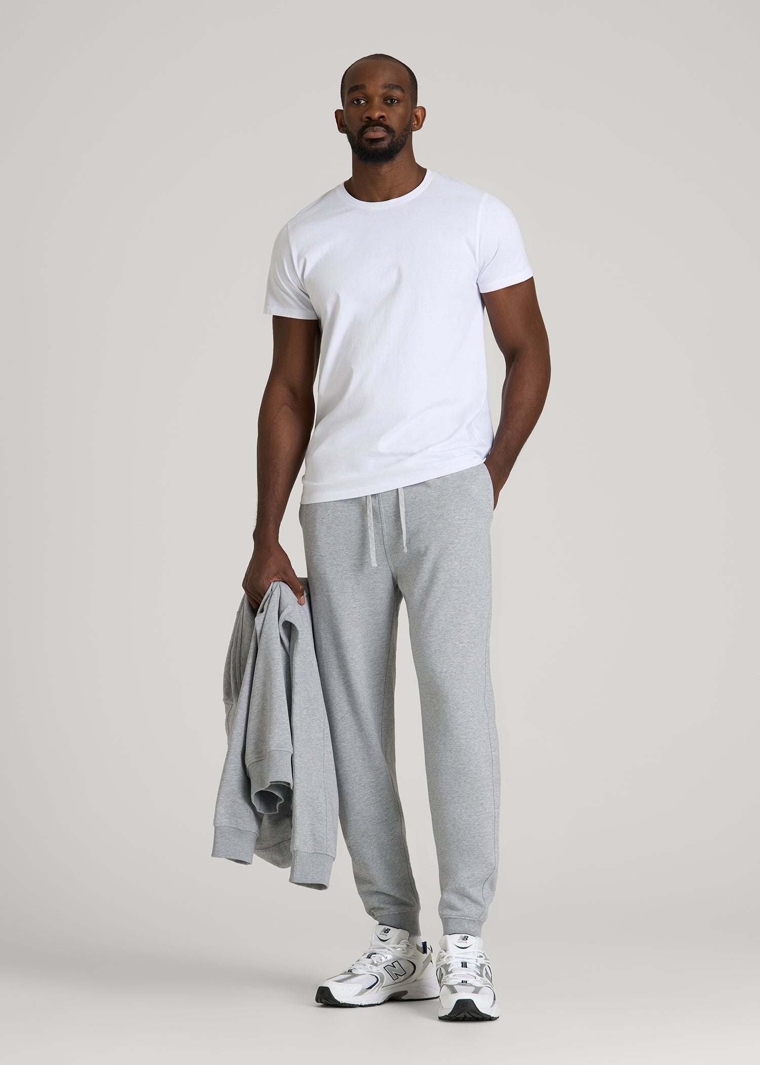American Tall Online | Everyday French Terry Jogger for Tall Men in Grey Mix