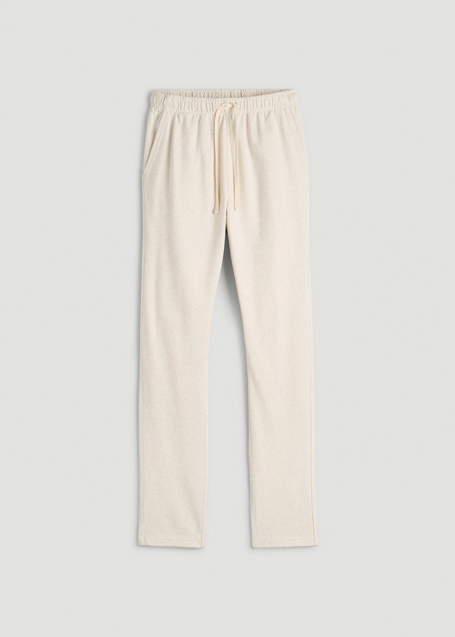 American Tall Sale | Everyday French Terry Straight Leg Sweatpants for Tall Men in Heathered Oatmeal