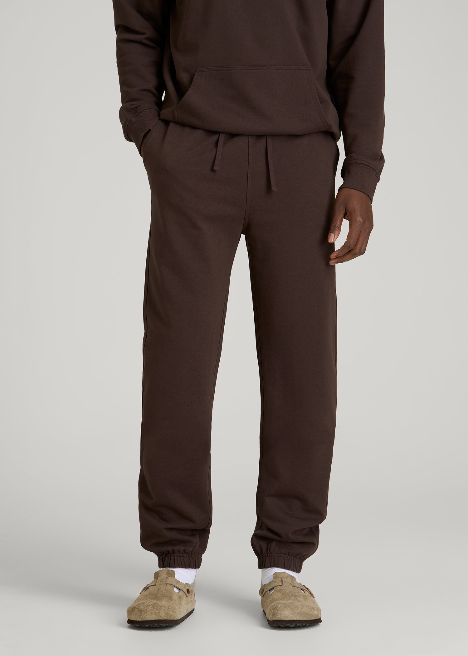 American Tall Outlet | Everyday French Terry Cinched Bottom Sweatpants for Tall Men in Espresso