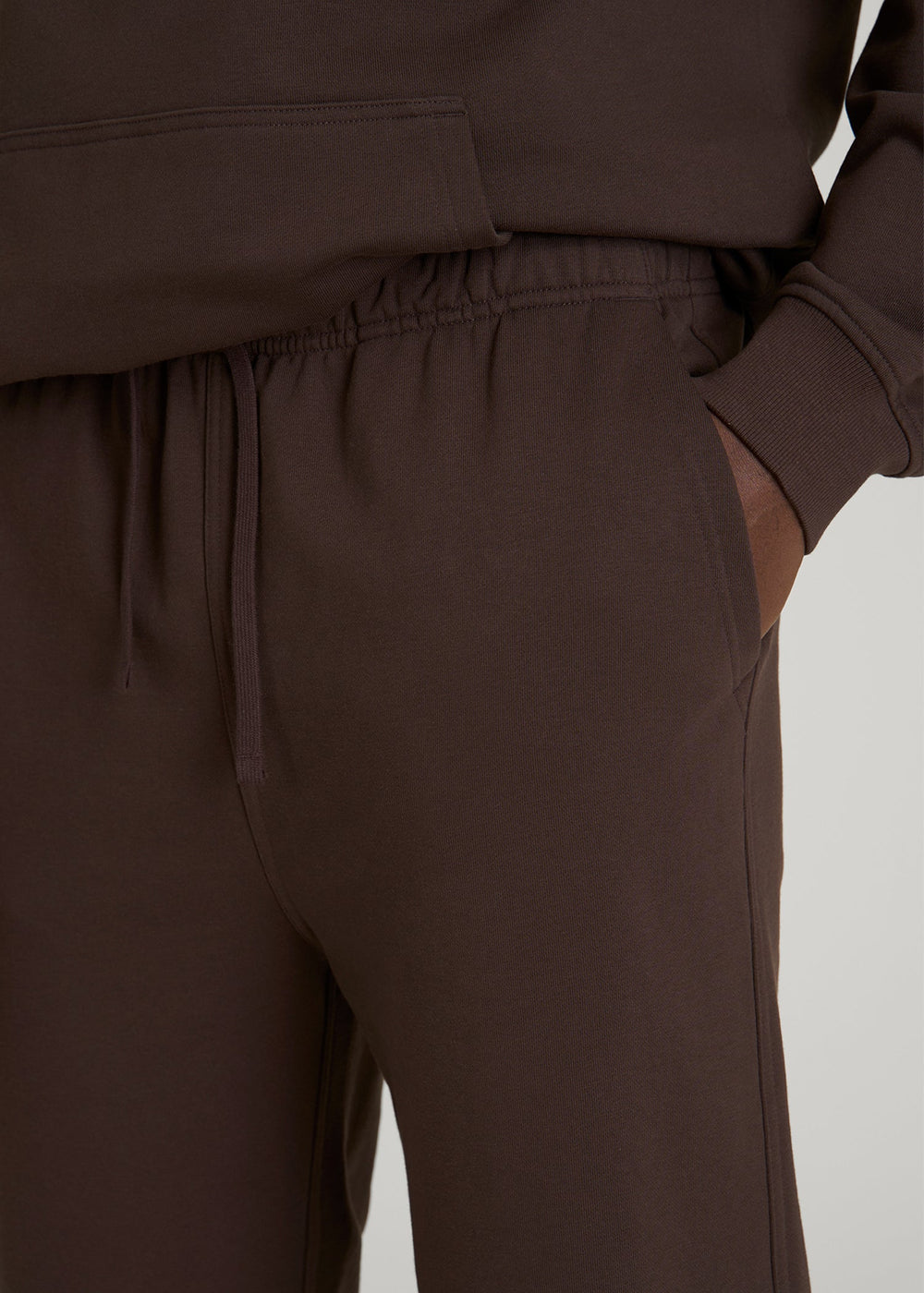 American Tall Outlet | Everyday French Terry Cinched Bottom Sweatpants for Tall Men in Espresso