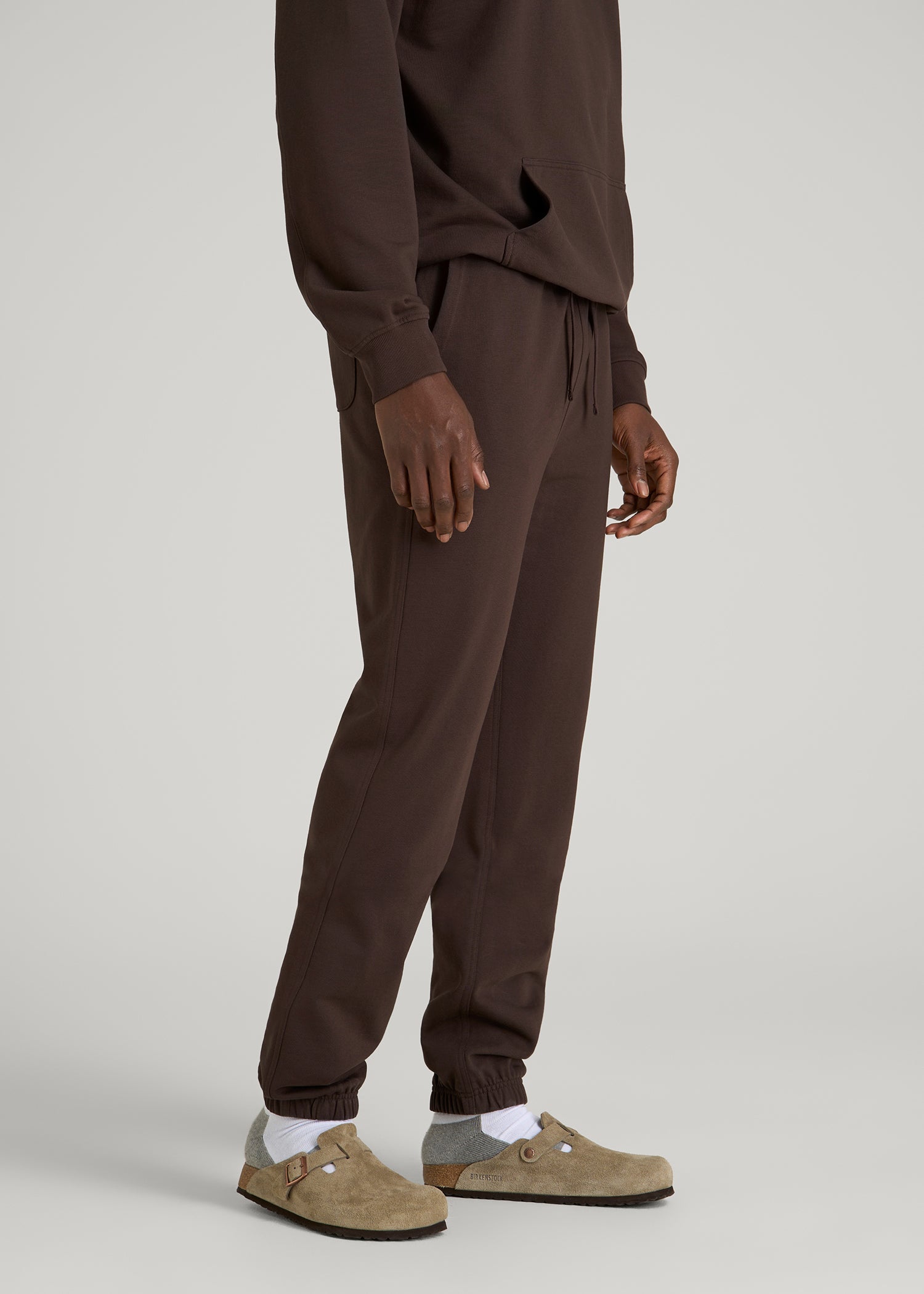 American Tall Outlet | Everyday French Terry Cinched Bottom Sweatpants for Tall Men in Espresso