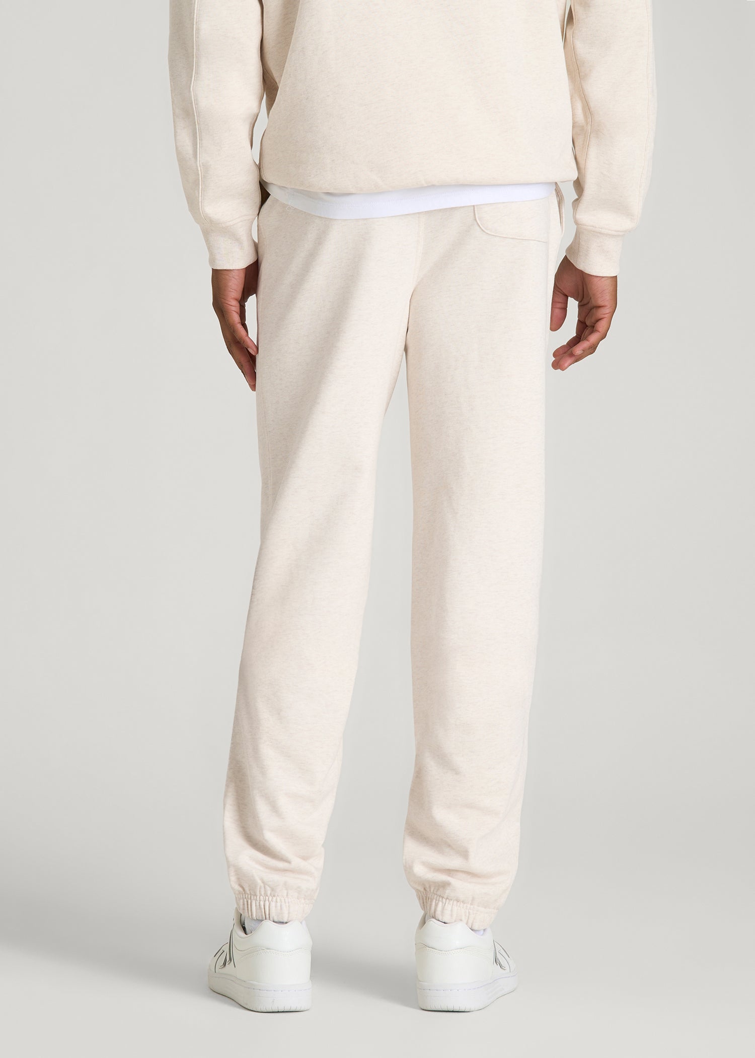 American Tall Online Shop | Everyday French Terry Cinched Bottom Sweatpants for Tall Men in Heathered Oatmeal