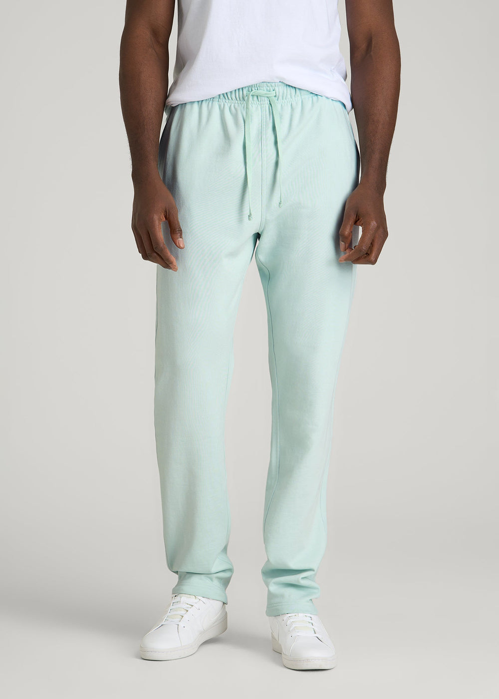 American Tall Discount | Everyday French Terry Straight Leg Sweatpants for Tall Men in Opal Blue