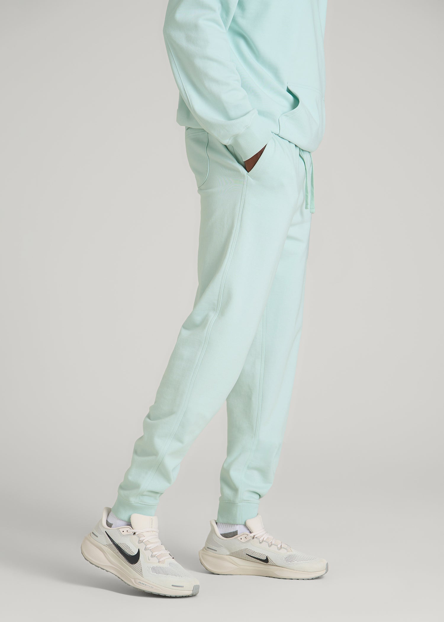 American Tall Online | Everyday French Terry Jogger for Tall Men in Opal Blue