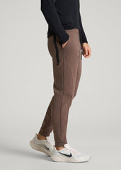 American Tall Outlet | Tech Motion Fleece Joggers for Tall Men in Coffee Quartz