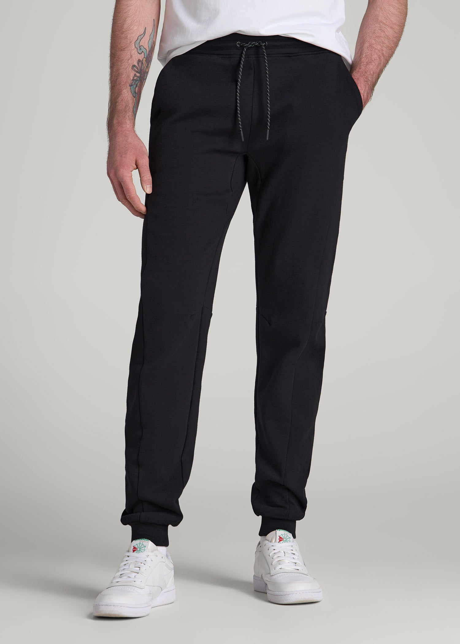 American Tall For Sale | Tech Motion Fleece Joggers for Tall Men in Black