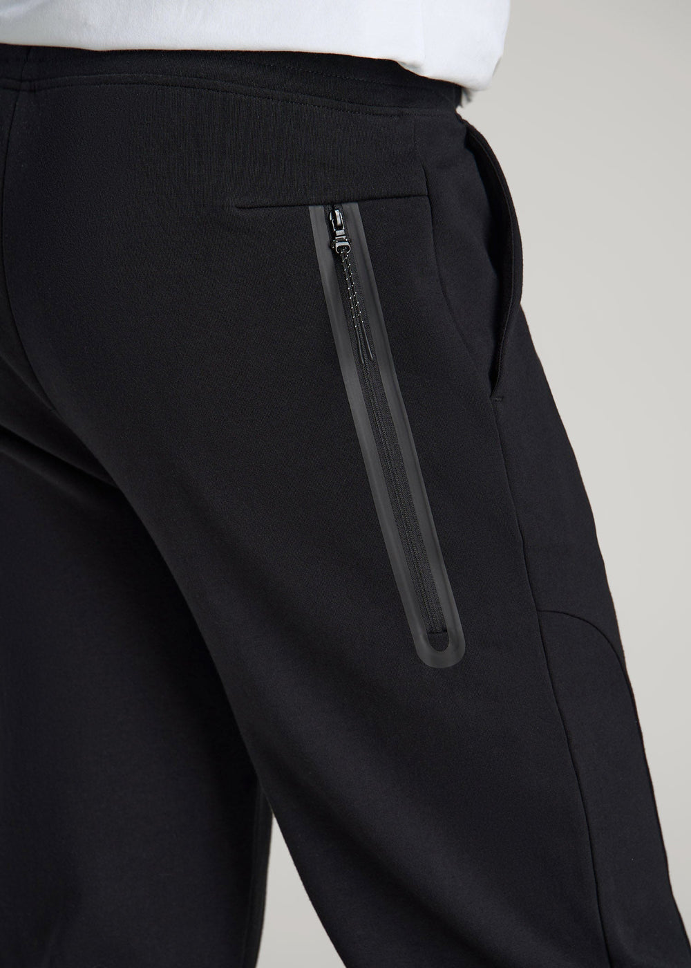 American Tall For Sale | Tech Motion Fleece Joggers for Tall Men in Black