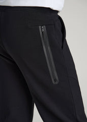 American Tall For Sale | Tech Motion Fleece Joggers for Tall Men in Black