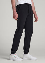 American Tall For Sale | Tech Motion Fleece Joggers for Tall Men in Black