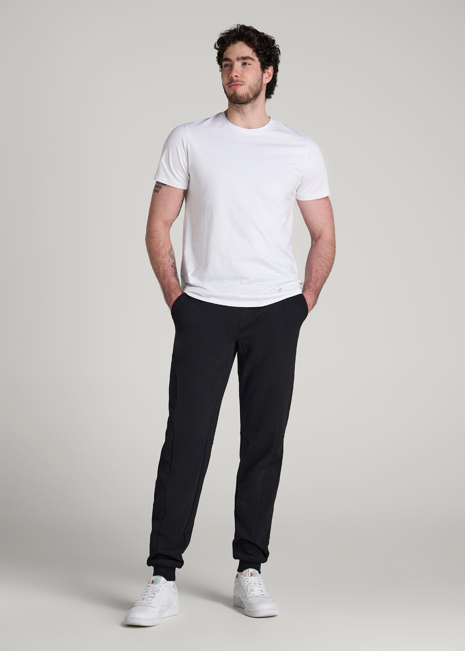 American Tall For Sale | Tech Motion Fleece Joggers for Tall Men in Black