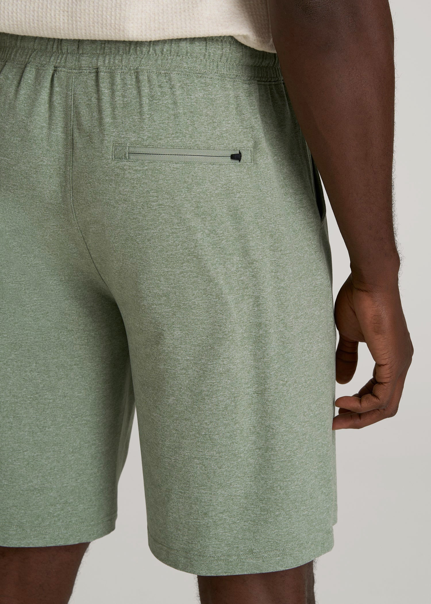 American Tall Discount | Weekender Stretch Lounge Shorts for Tall Men in Dark Seagrass Mix