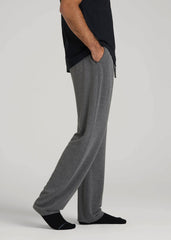 American Tall Online | Open-Bottom Pajama Pants for Tall Men in Charcoal Mix