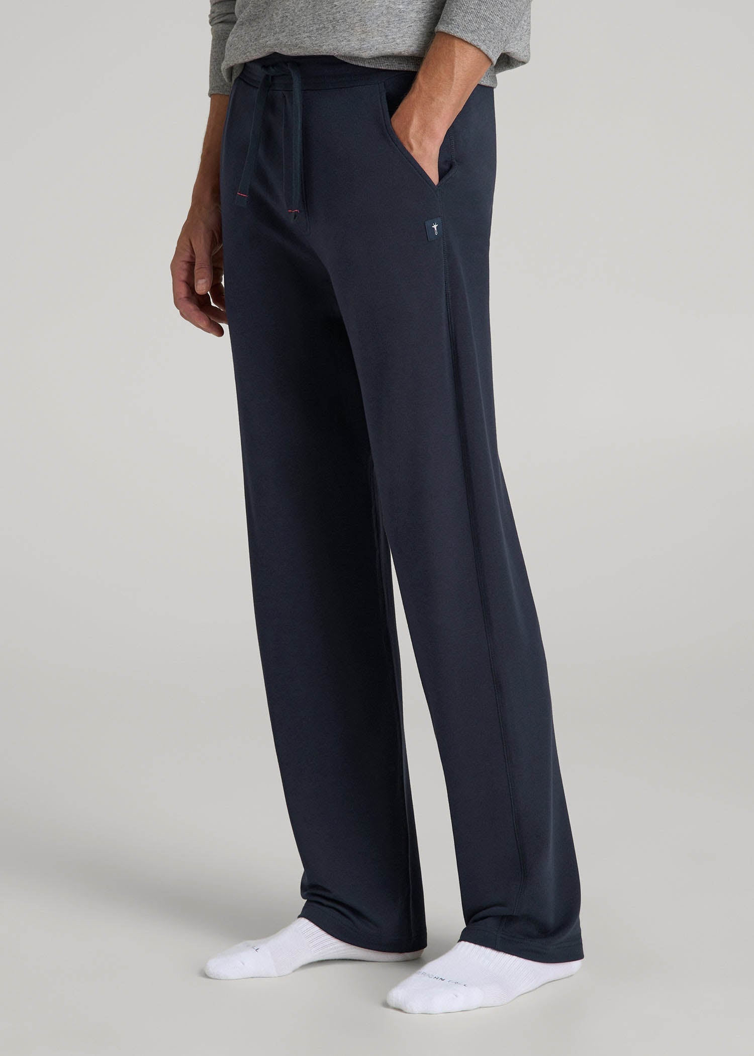 American Tall Sale | Open-Bottom Pajama Pants for Tall Men in Evening Blue