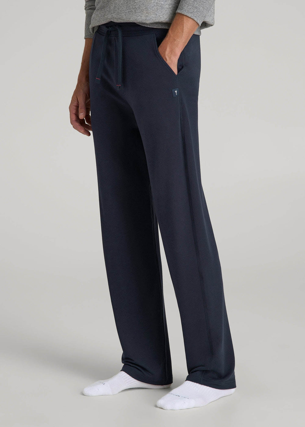 American Tall Sale | Open-Bottom Pajama Pants for Tall Men in Evening Blue
