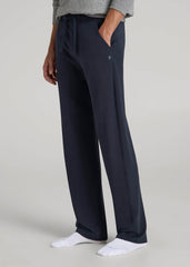 American Tall Sale | Open-Bottom Pajama Pants for Tall Men in Evening Blue