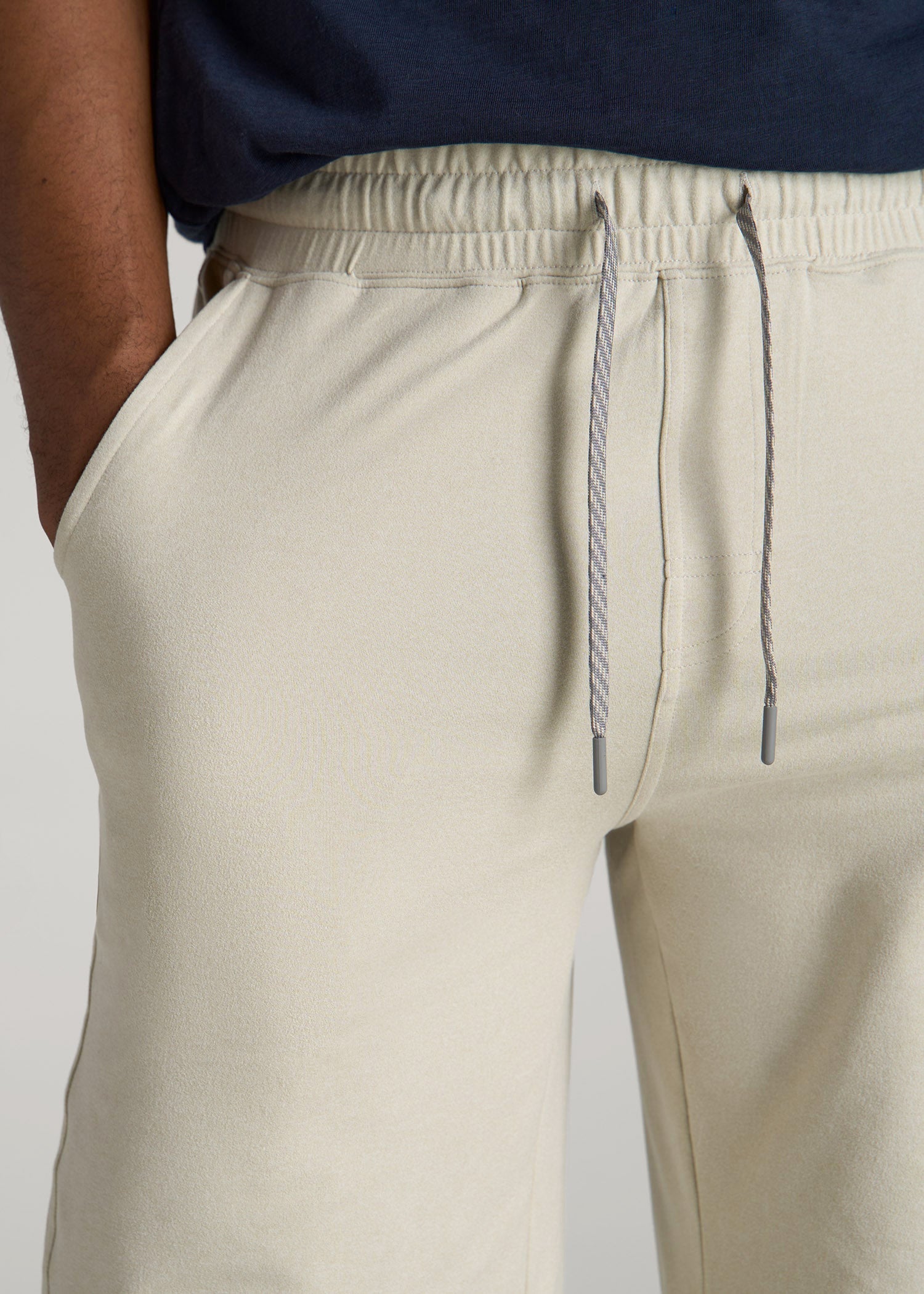 American Tall Outlet | Weekender Stretch Lounge Shorts for Tall Men in Stone Heather