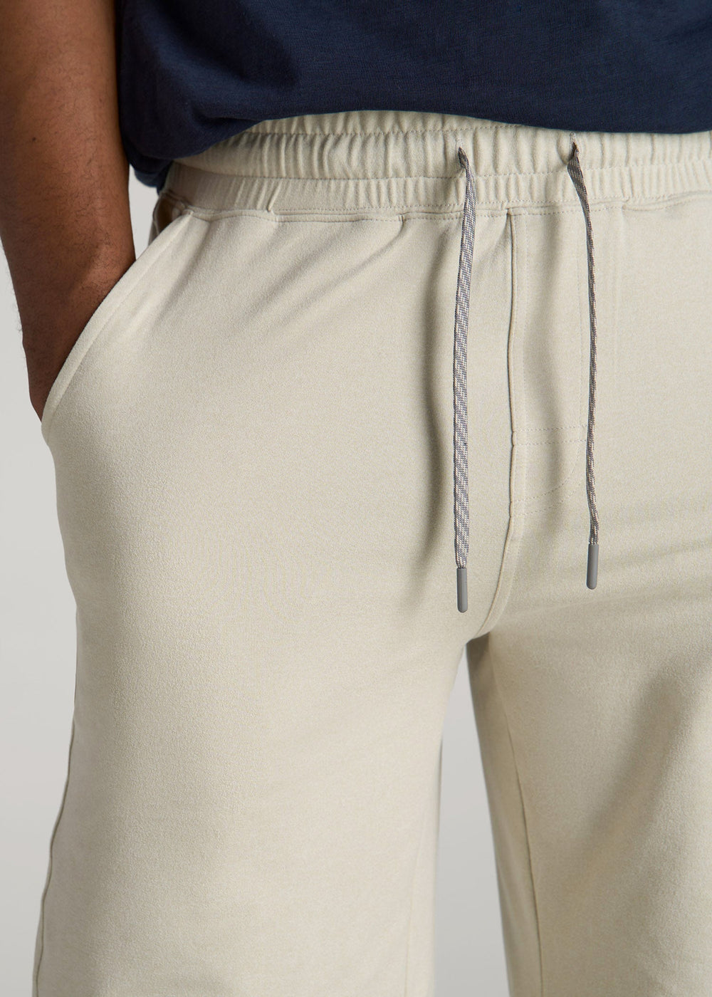 American Tall Outlet | Weekender Stretch Lounge Shorts for Tall Men in Stone Heather